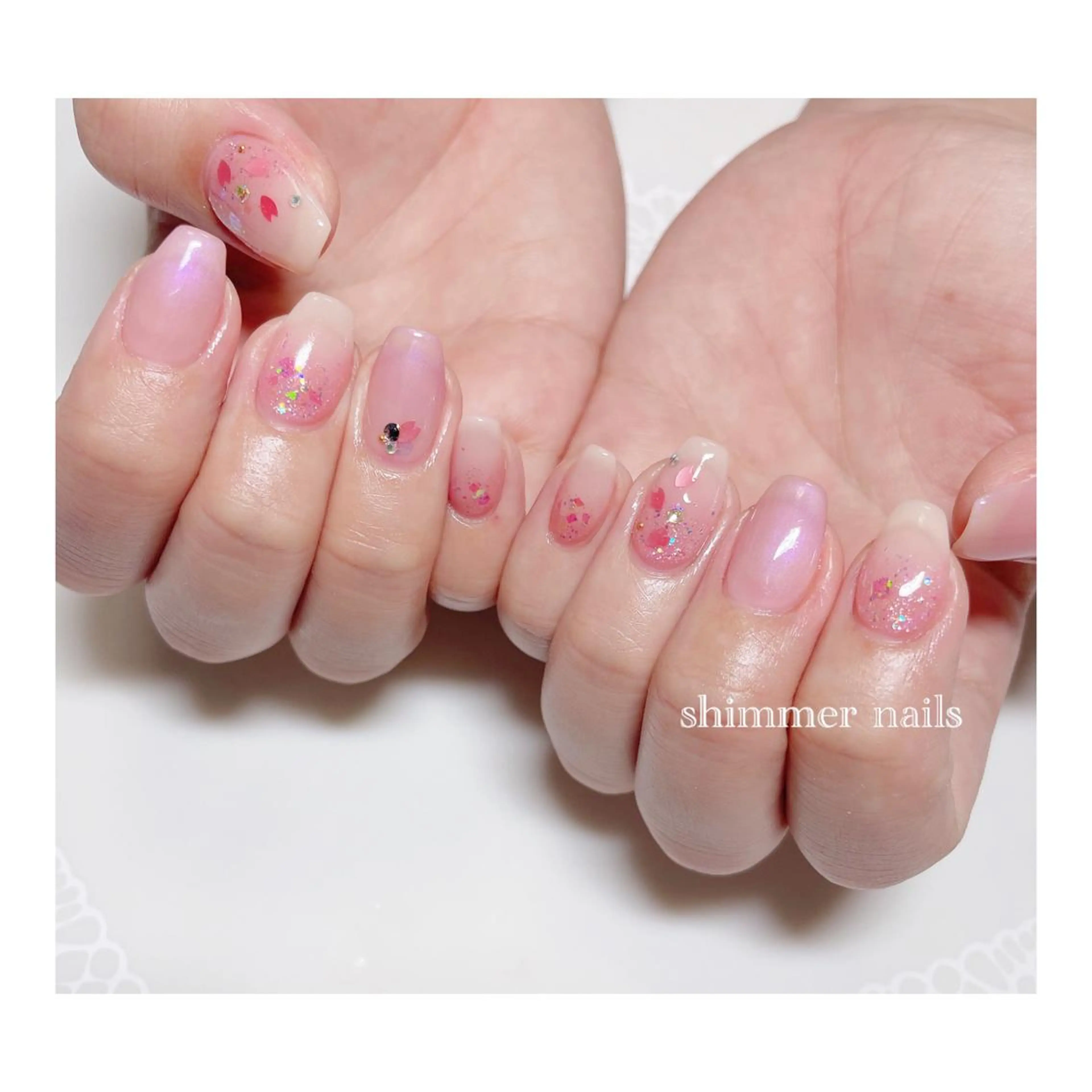 ネイル 桜ネイル shimmer nailsのネイルデザイン