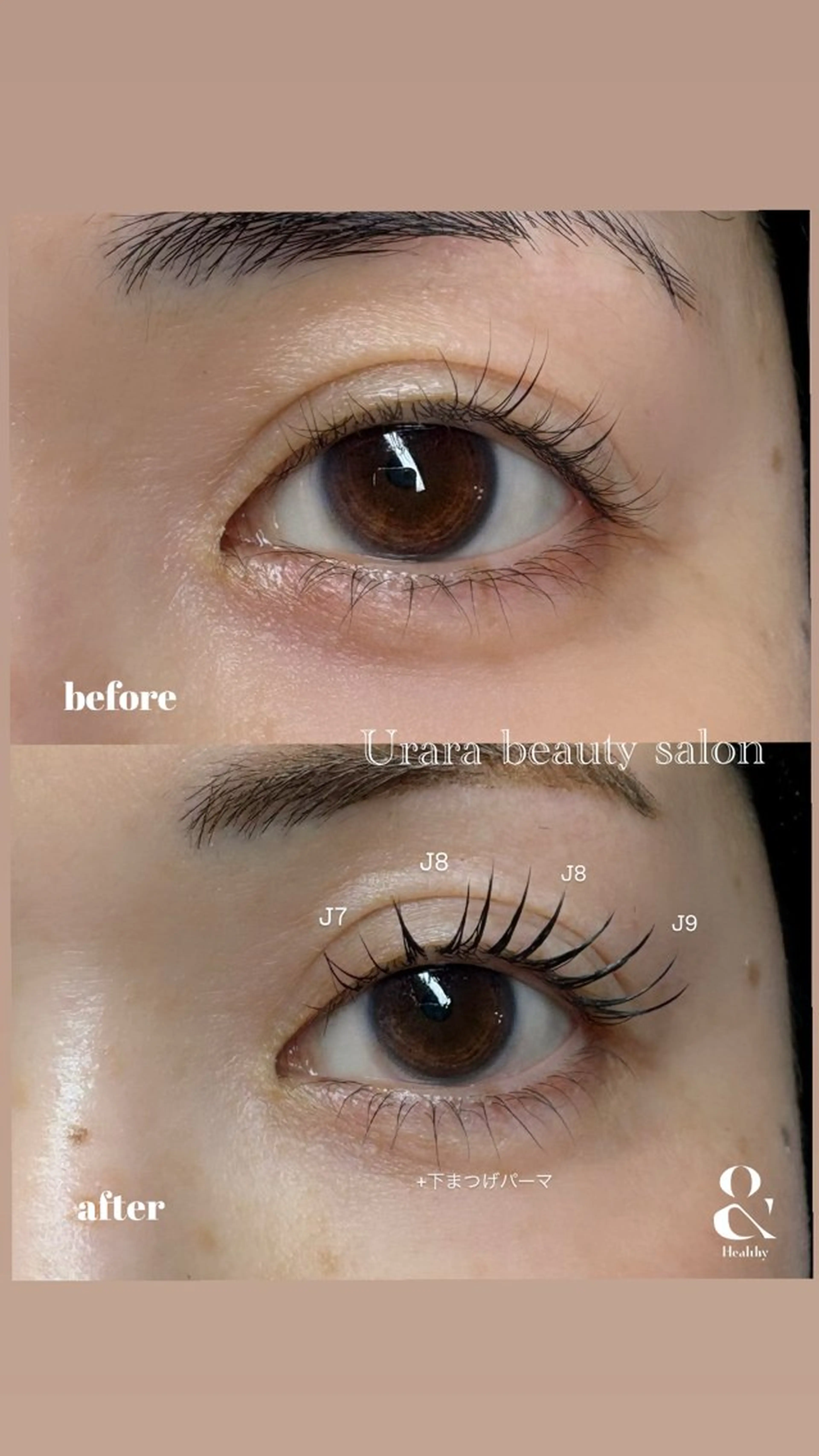 マツエク・マツパ まつげパーマ 一重×まつ毛パーマ Urara beauty salon所属・Urara KANAのマツエク・マツパデザイン