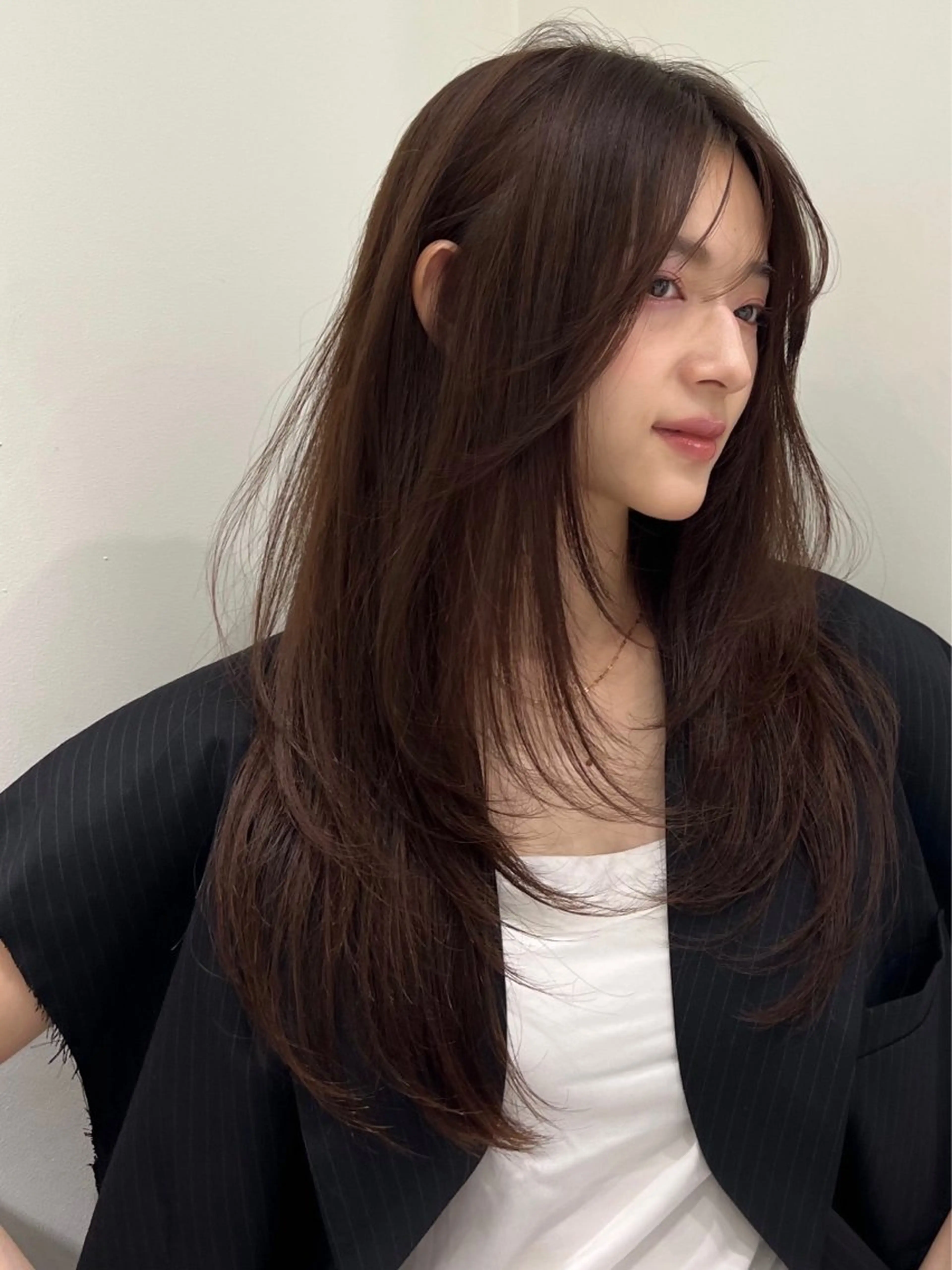 ロング カラー 顔周りカット レイヤーカット ロング 小顔カット 表参道/レイヤー/ 髪質改善/ryoのヘアスタイル