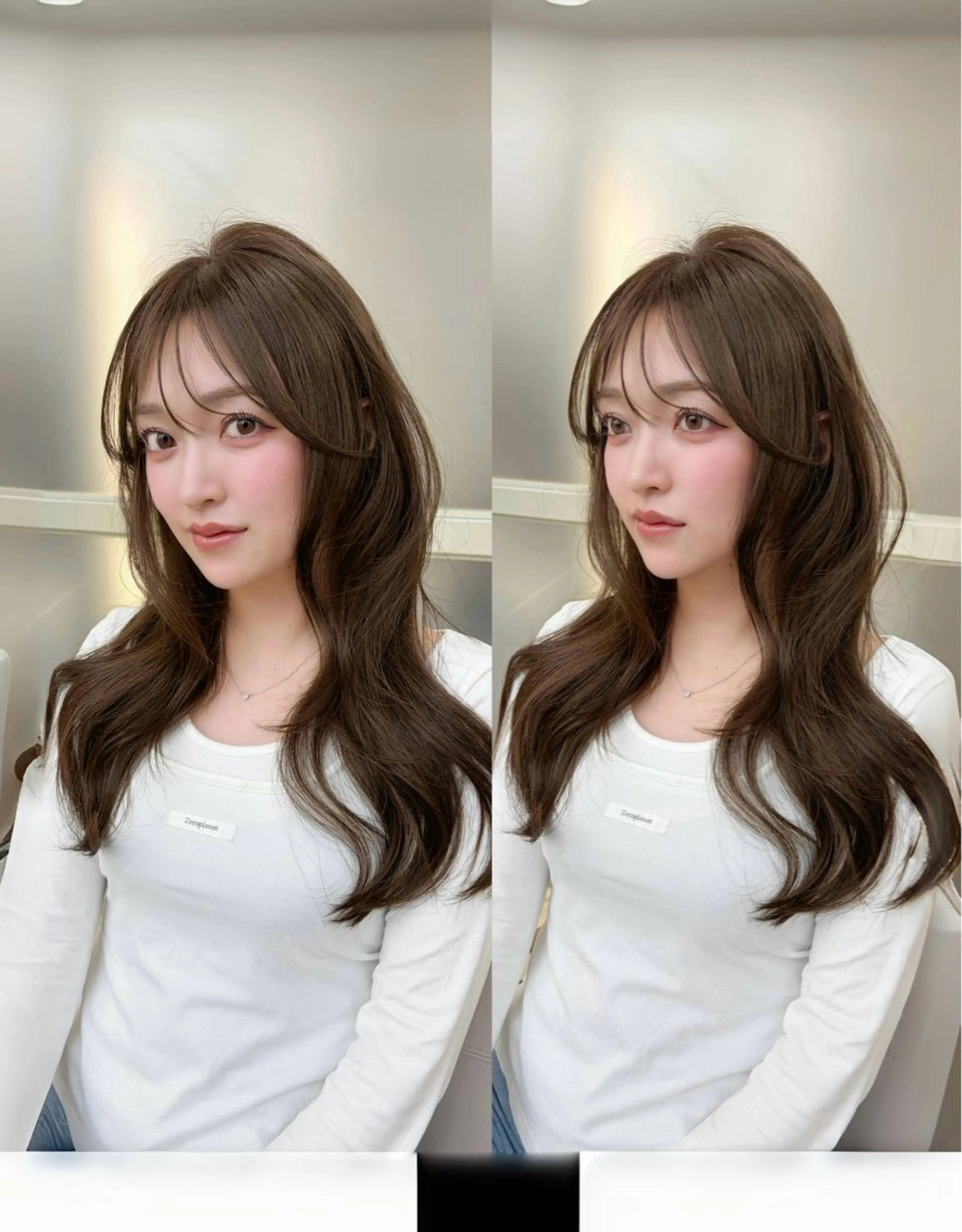 セミロング カット ヘアカラー トリートメント oto🤍×美髪× ゆるふわレイヤーのヘアスタイル