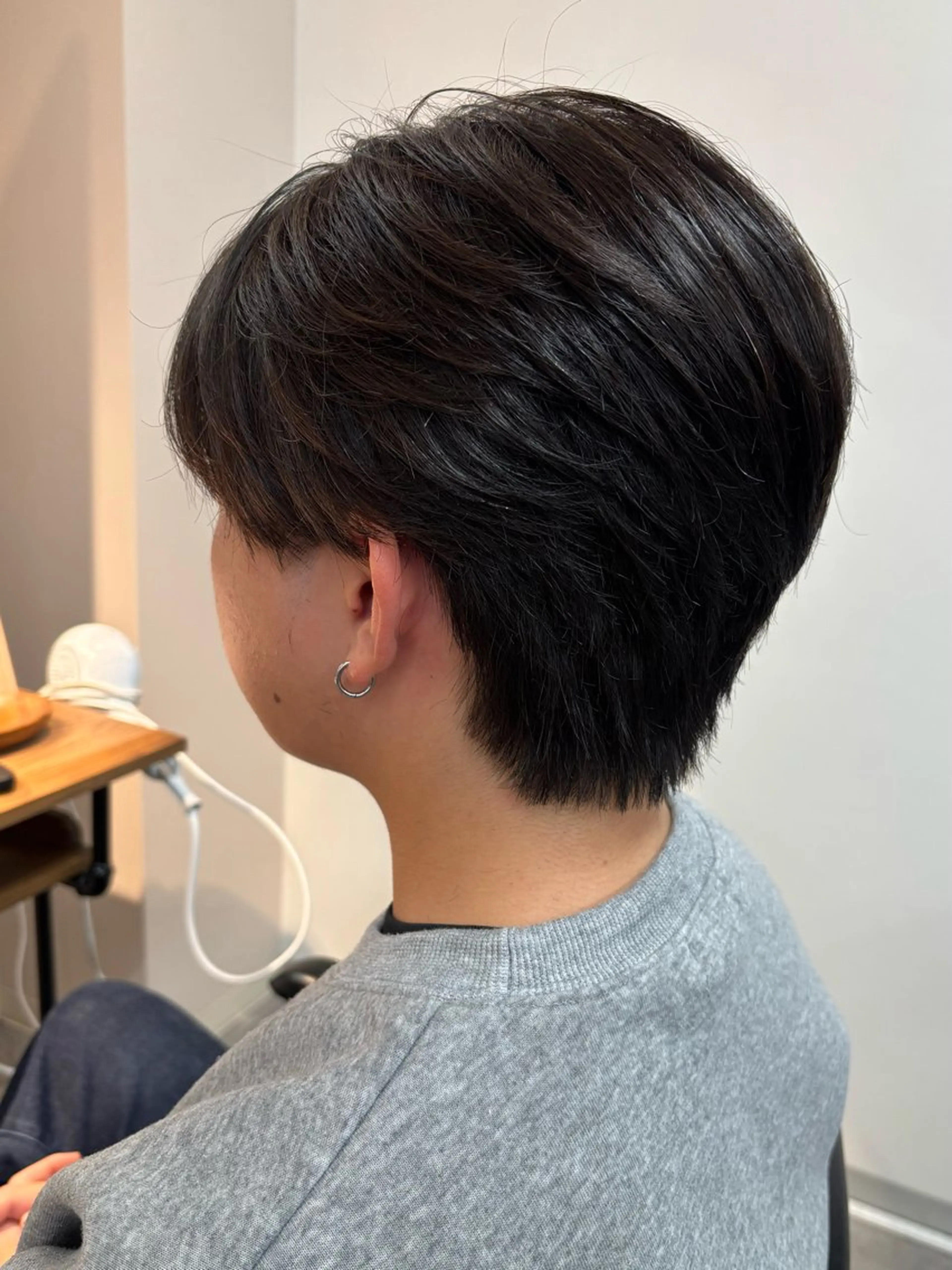 メンズ センターパート メンズ韓国風 カット フェザーパーマ/韓国 /メンズカット保立のヘアスタイル