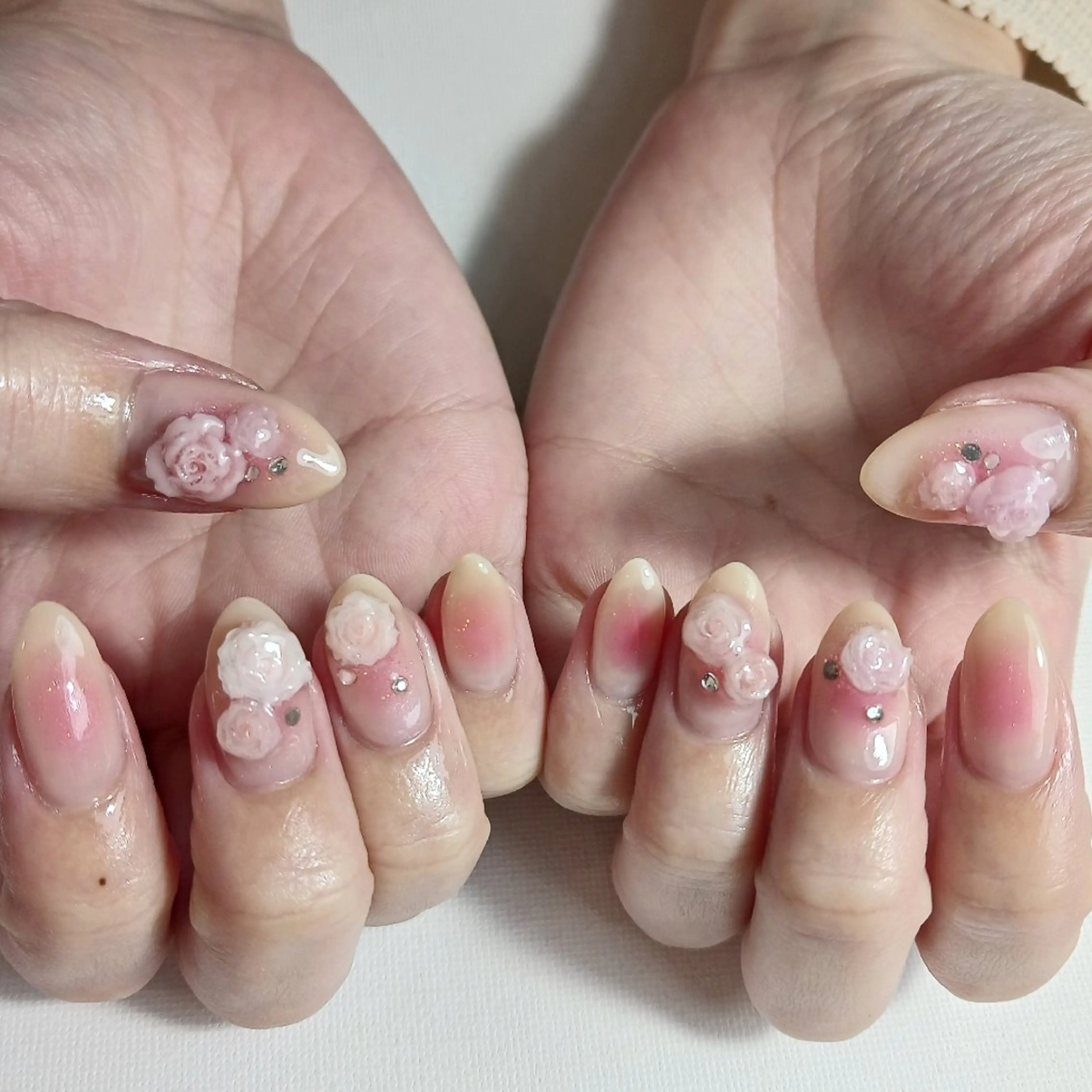 ネイル チークネイル ジェルネイル 持ち込み ピンク 春ネイル ハンドネイル owlnail /持込みデザイン専門のネイルデザイン