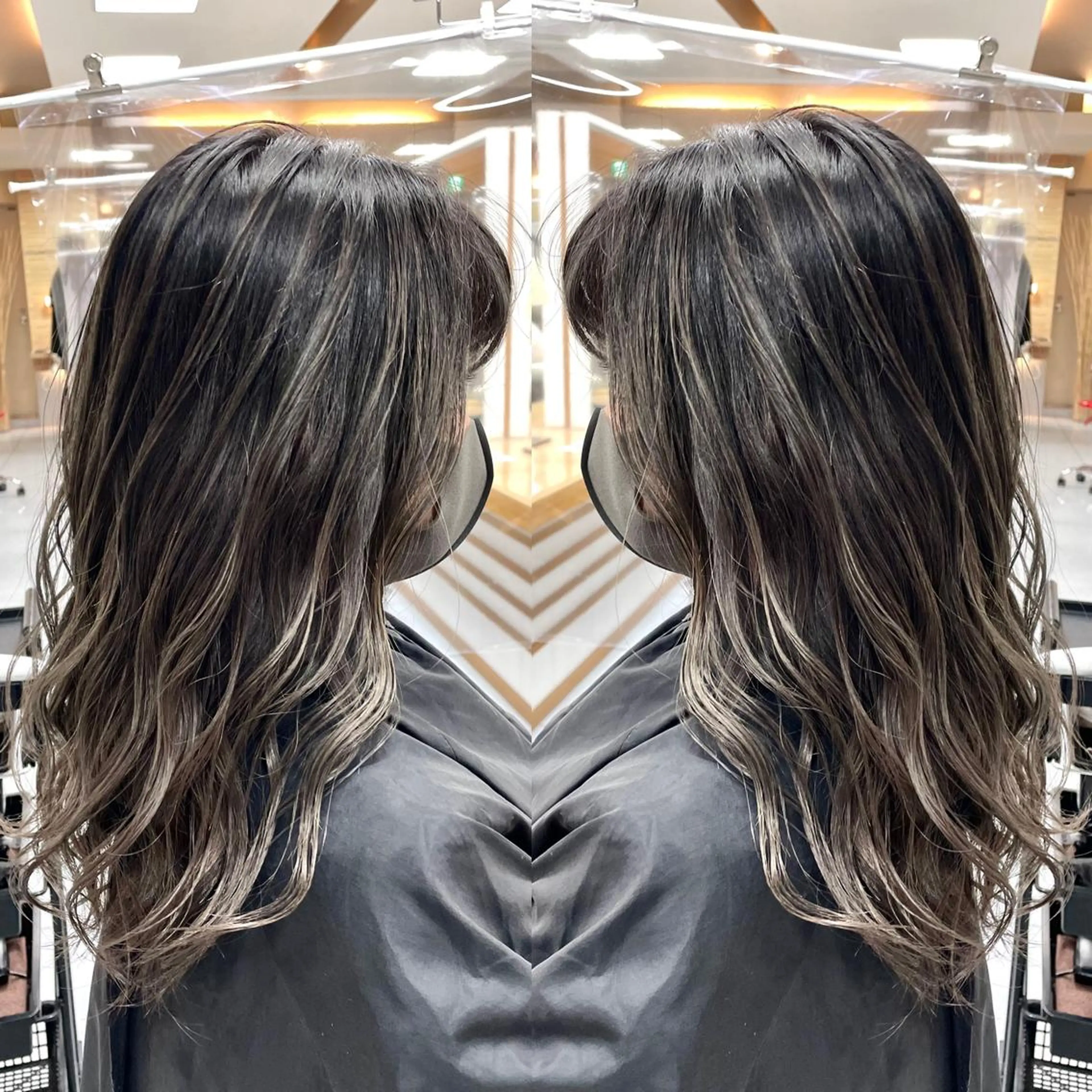 セミロング カラー カット ヘアカラー トリートメント 縮毛/レイヤー 韓国/橋口のヘアスタイル