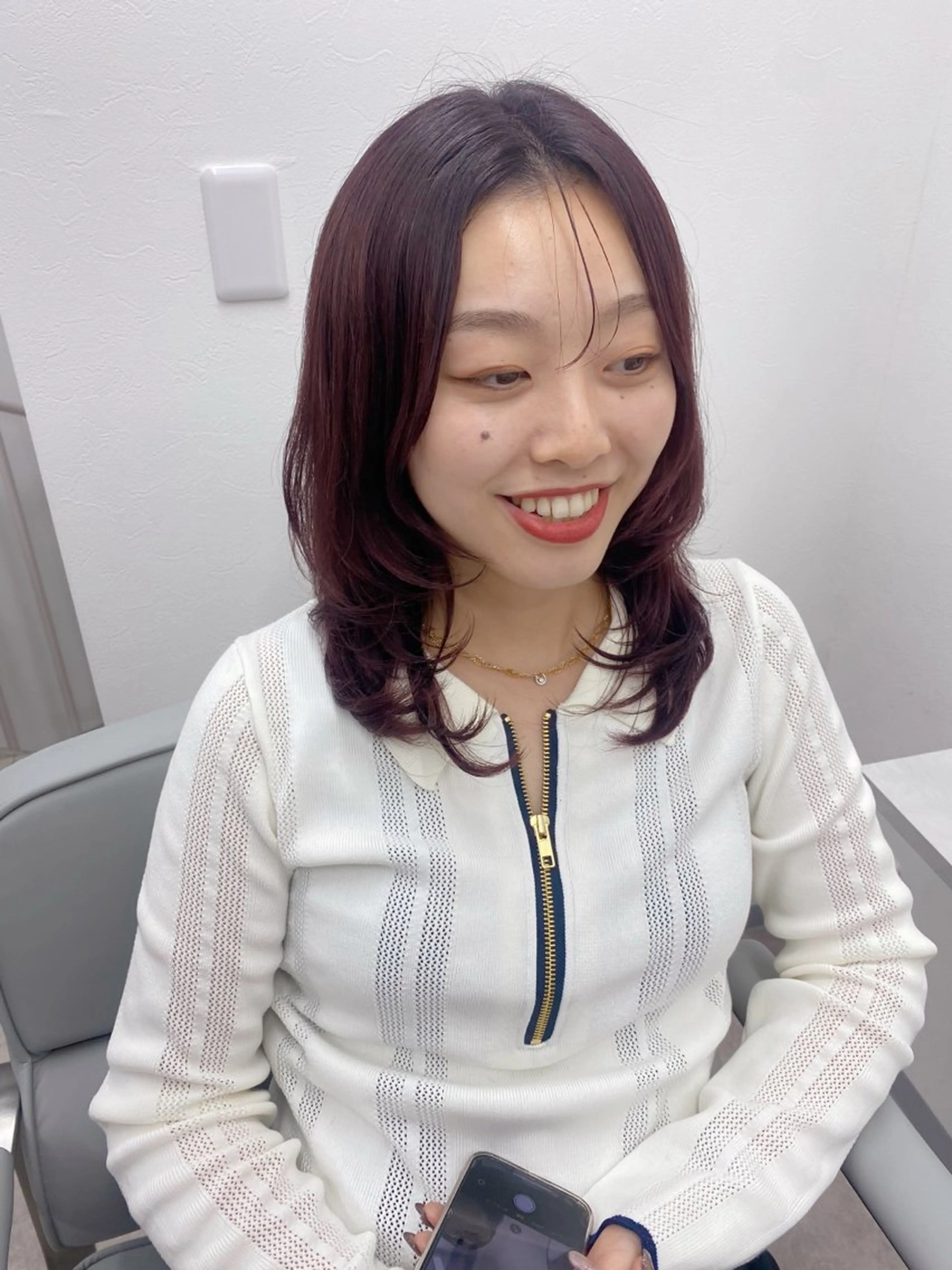 【minimo特別価格💙】前髪カット＋うる艶カラー＋1step Aujua treatment🪄の写真