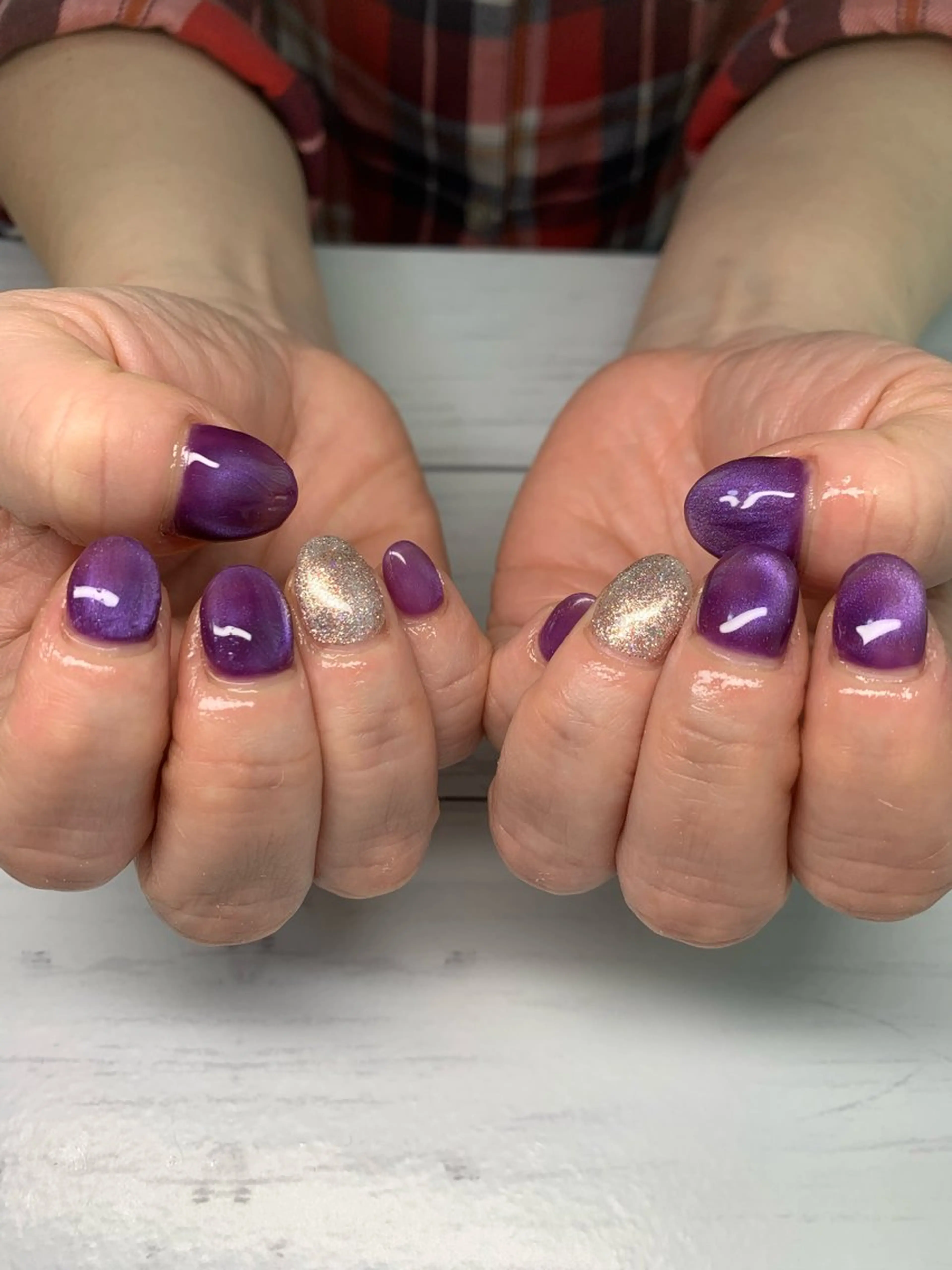 ネイル キラキラネイル ラメ(グリッター) マグネットネイル mana_momo_nail所属・MANA_NAIL このみのネイルデザイン