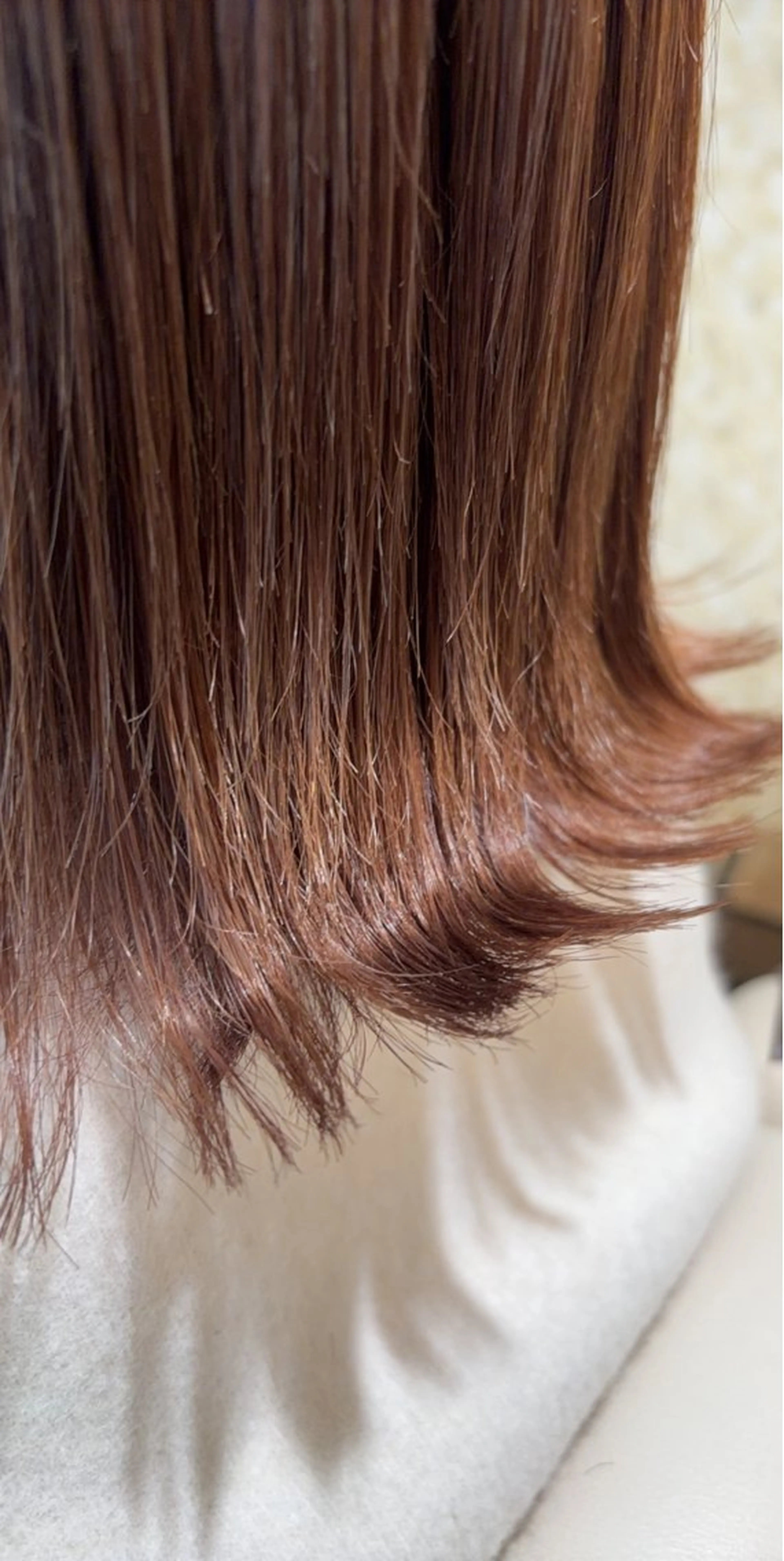 ミディアム カラー ベージュカラー ブラウンカラー 透明感カラー フォギーベージュ カット ヘアカラー かさい さきのヘアスタイル