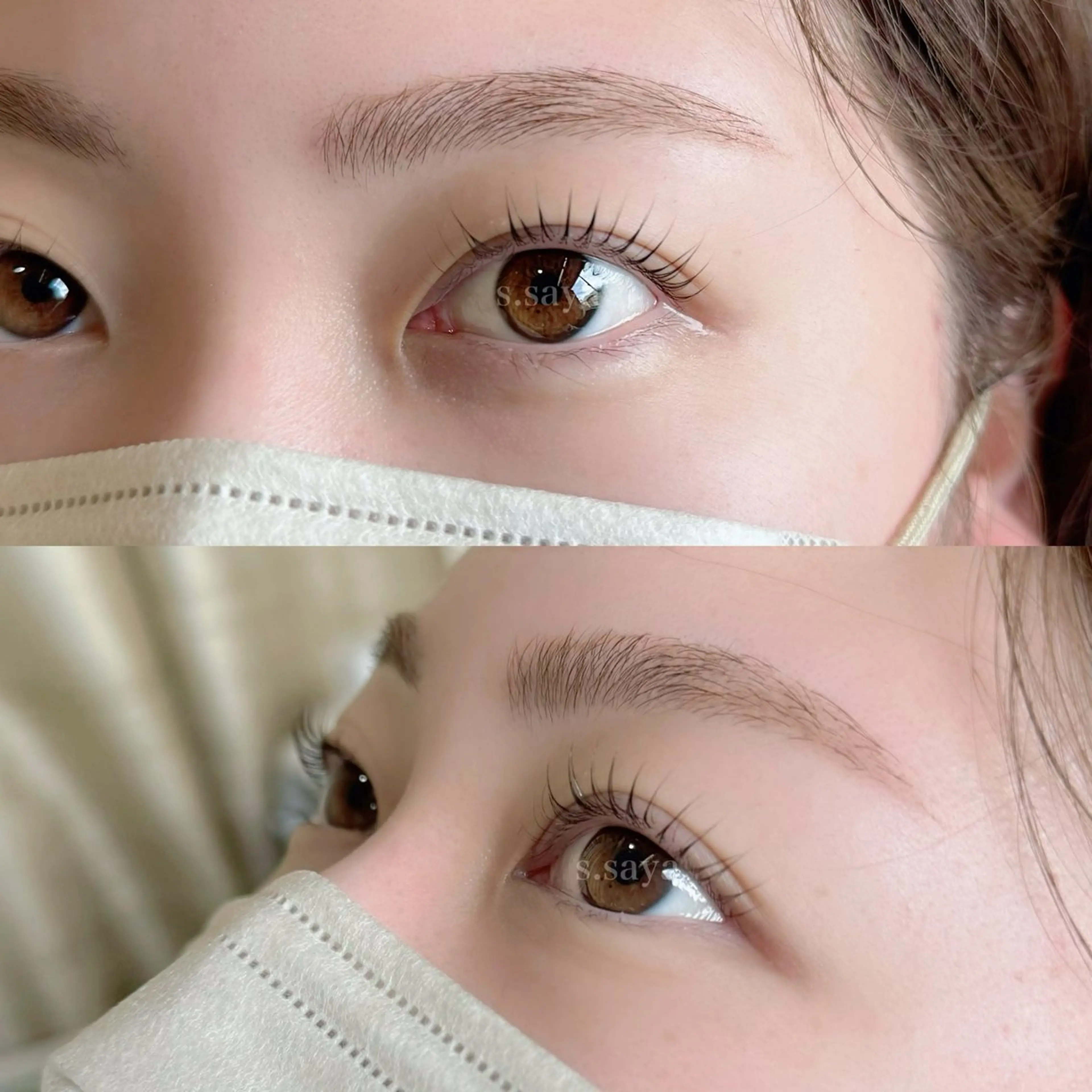 マツエク・マツパ パリジェンヌラッシュリフト まつげパーマ mignon by Happiness 高の原店所属・ミニヨン高の原店 ☀️里中紗耶🦋のマツエク・マツパデザイン