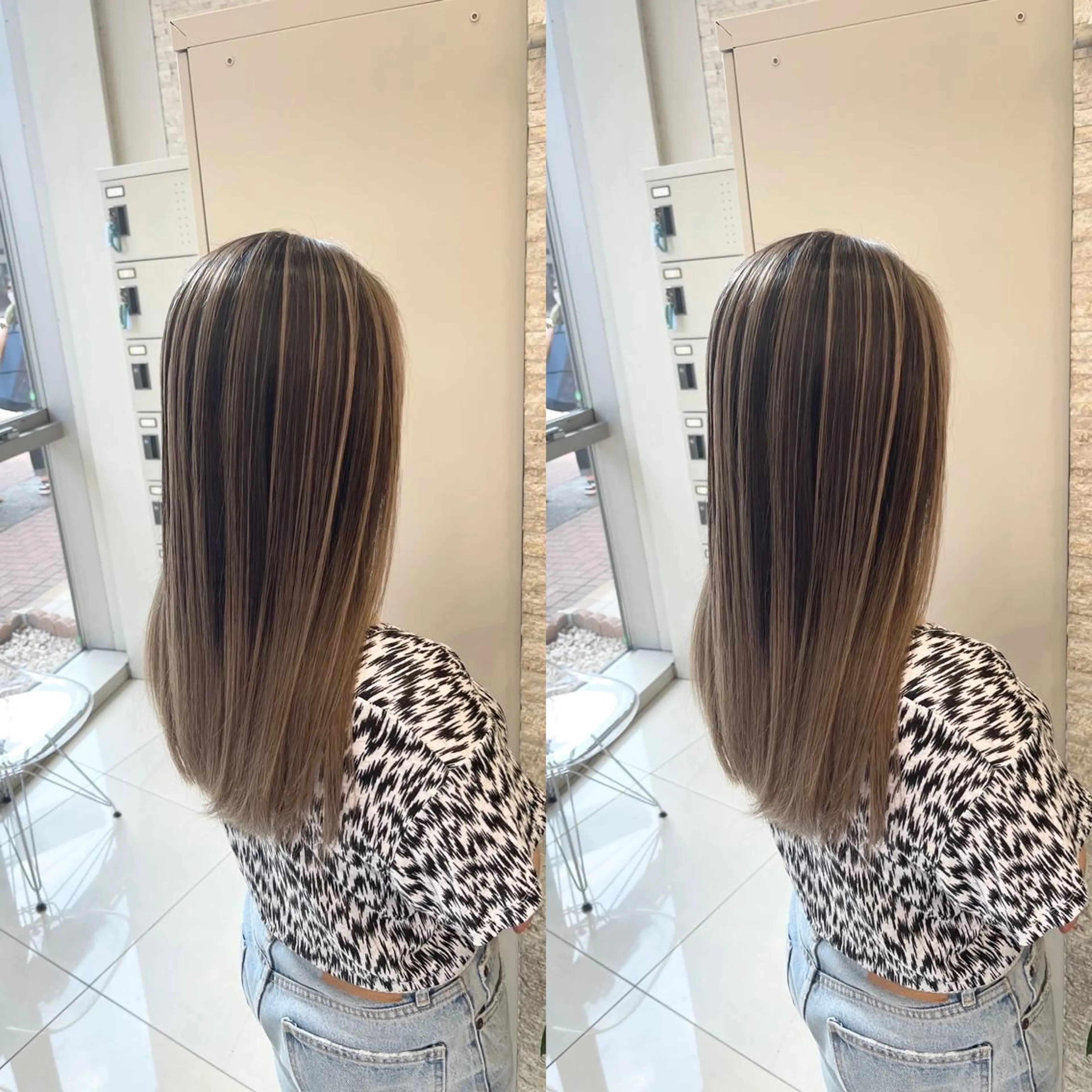 ロング カット ヘアカラー Y Uのヘアスタイル