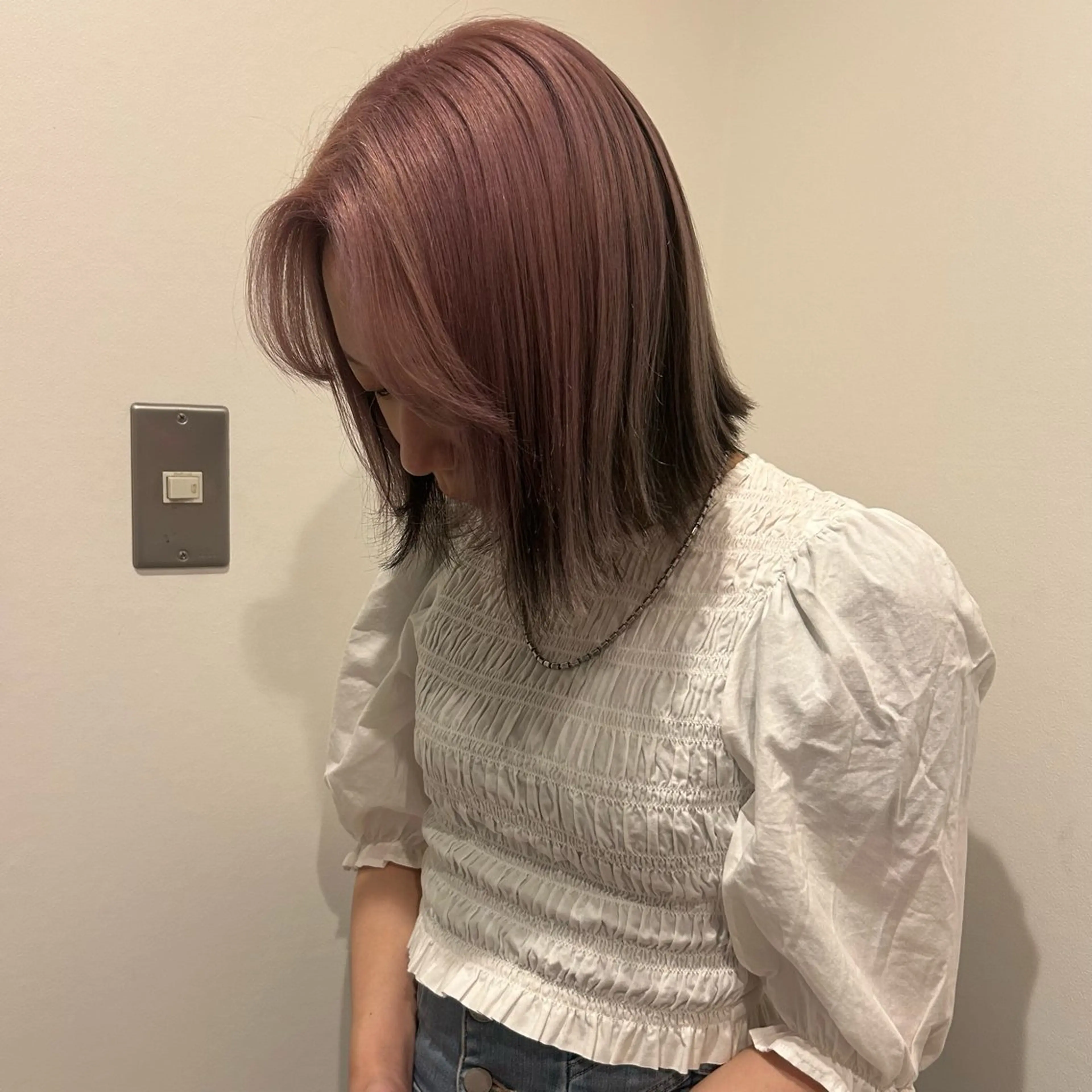 ミディアム カラー カット ヘアカラー トリートメント otoha✳︎ くすみカラーのヘアスタイル