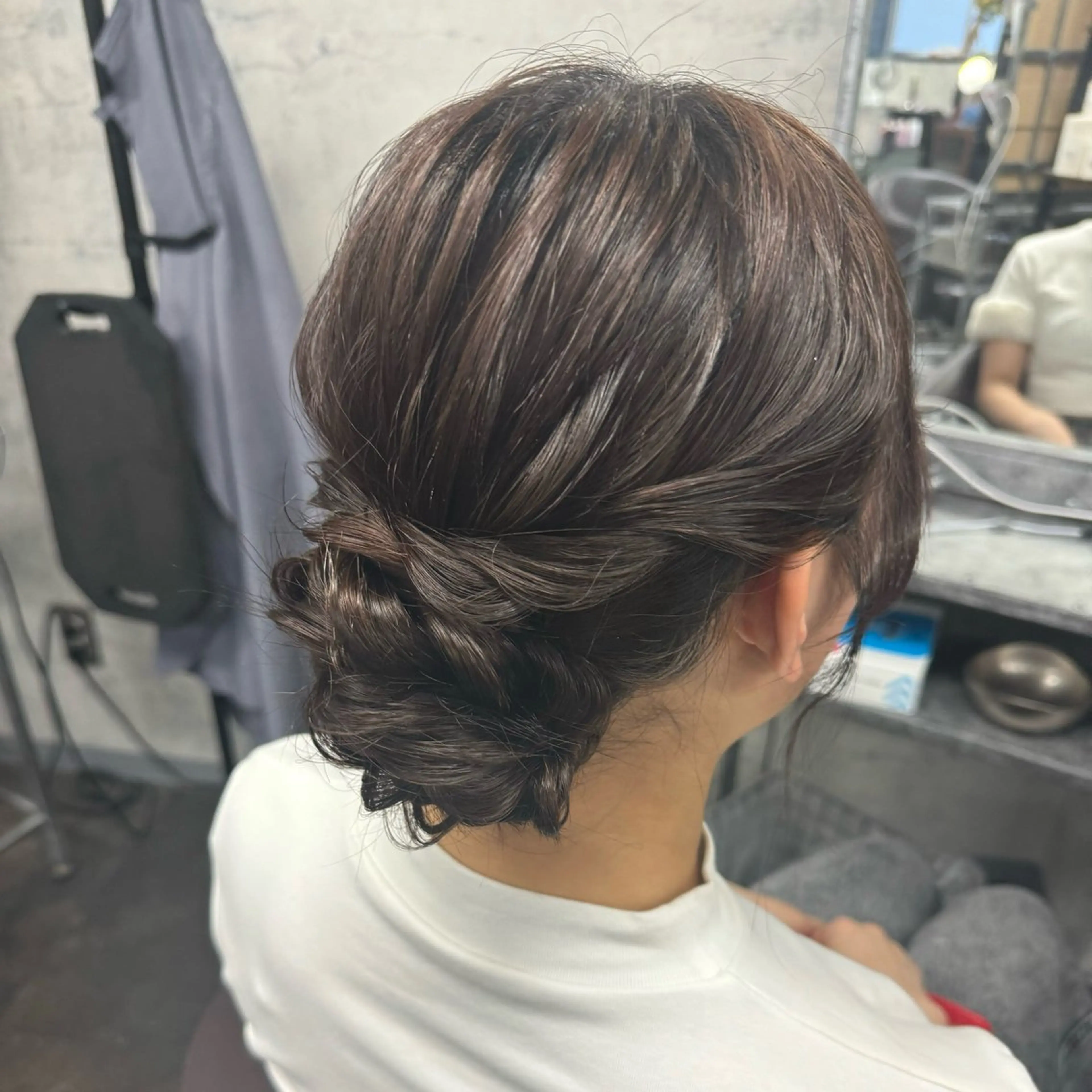 ミディアム ヘアアレンジ 松本ののか /錦/ヘアセットのヘアスタイル