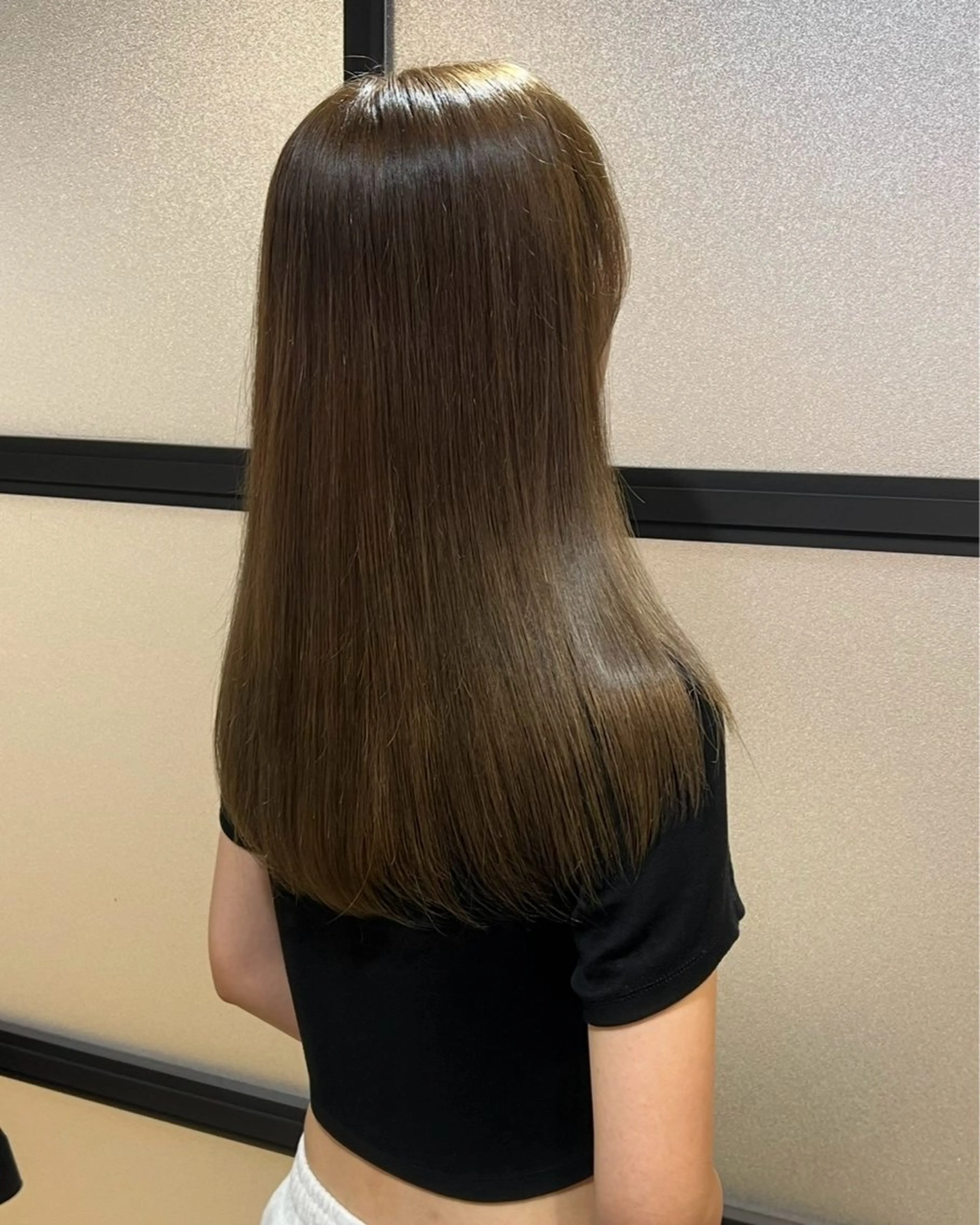 セミロング カラー 艶カラー/韓国顔周り 🎀mamiのヘアスタイル