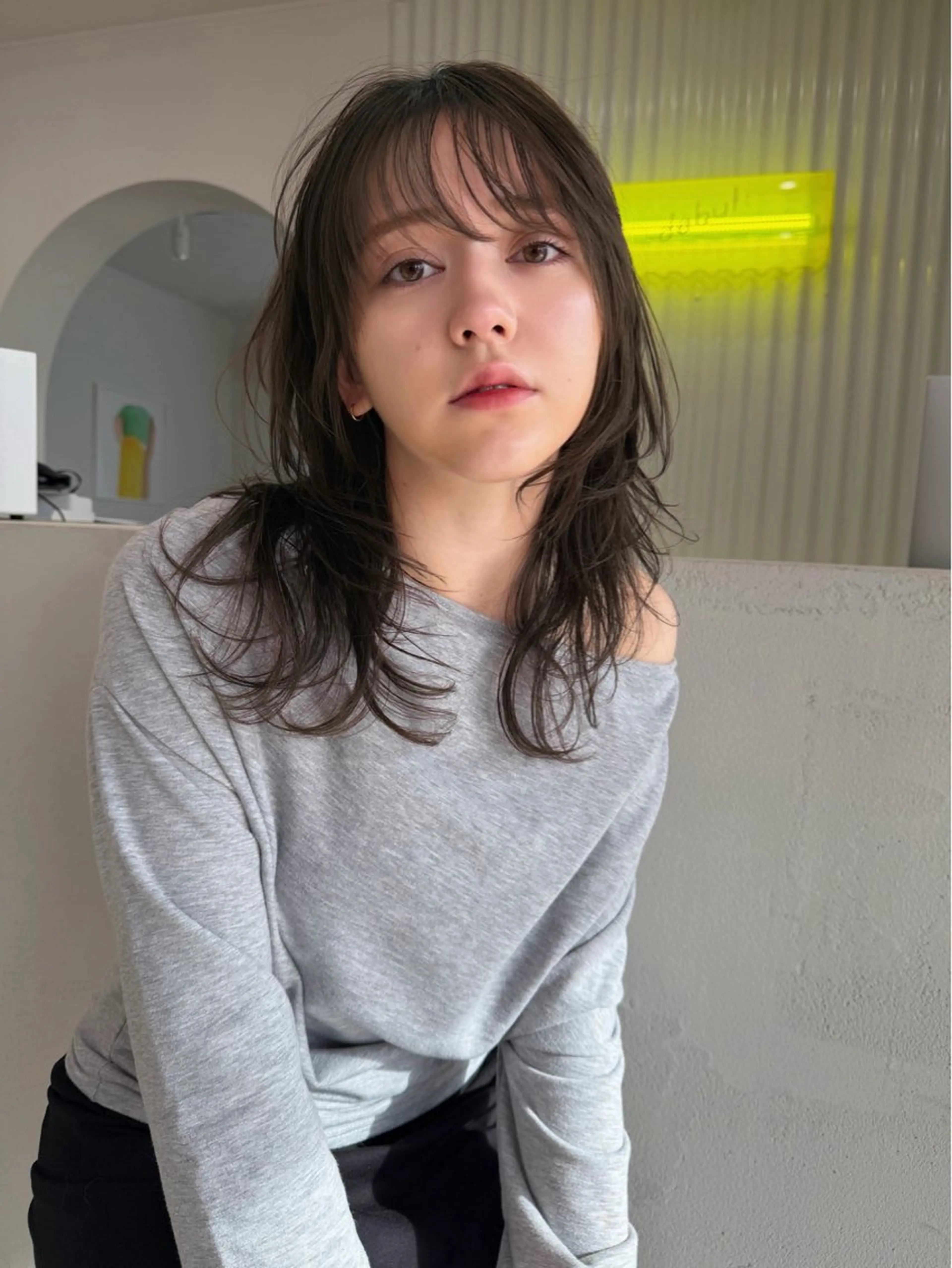 カラー ベージュカラー オリーブベージュ ヘアカラー トリートメント 古堅 一正のヘアスタイル