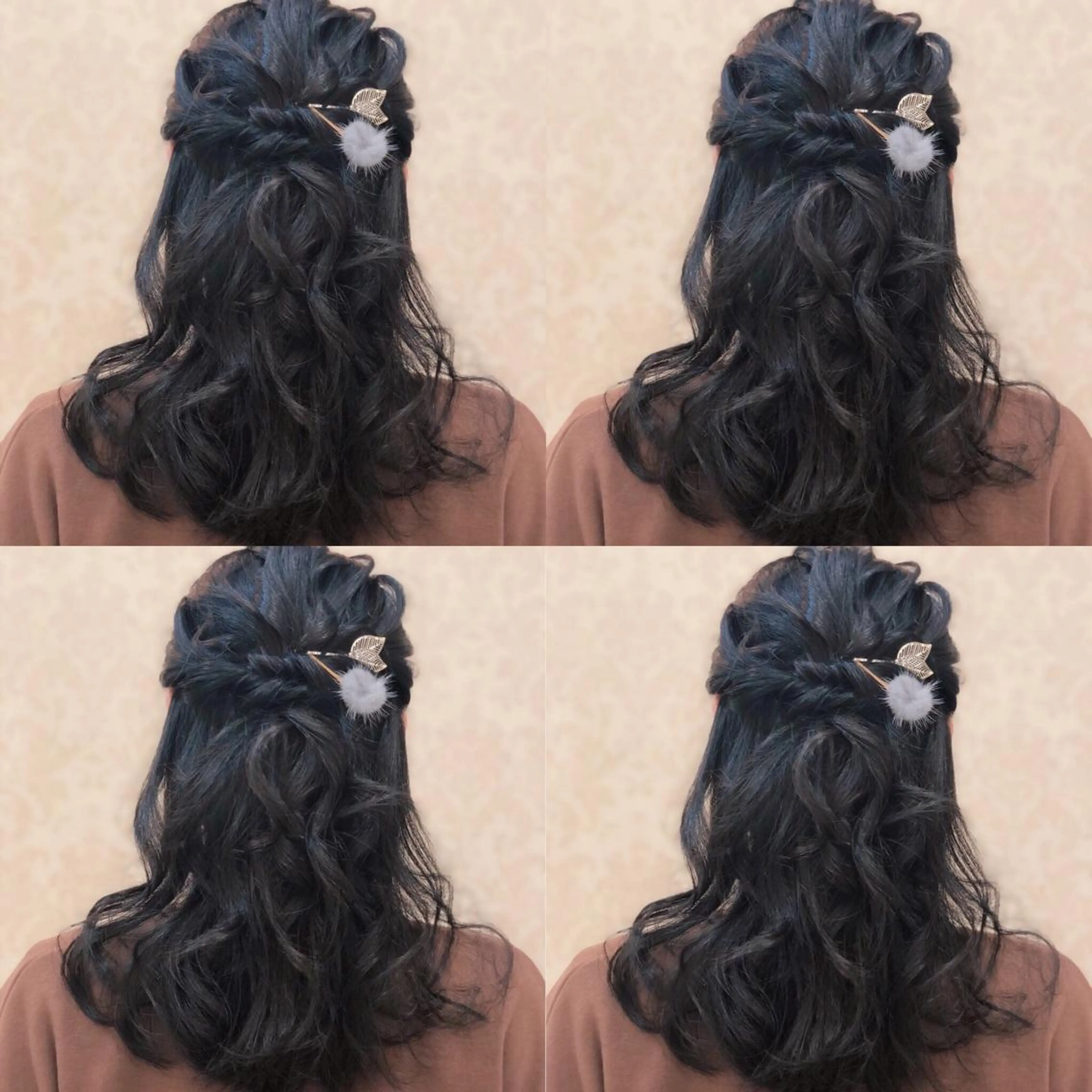 セミロング ヘアアレンジ ハーフアップ ヘアセット 🌷MAYU 🌷のヘアスタイル