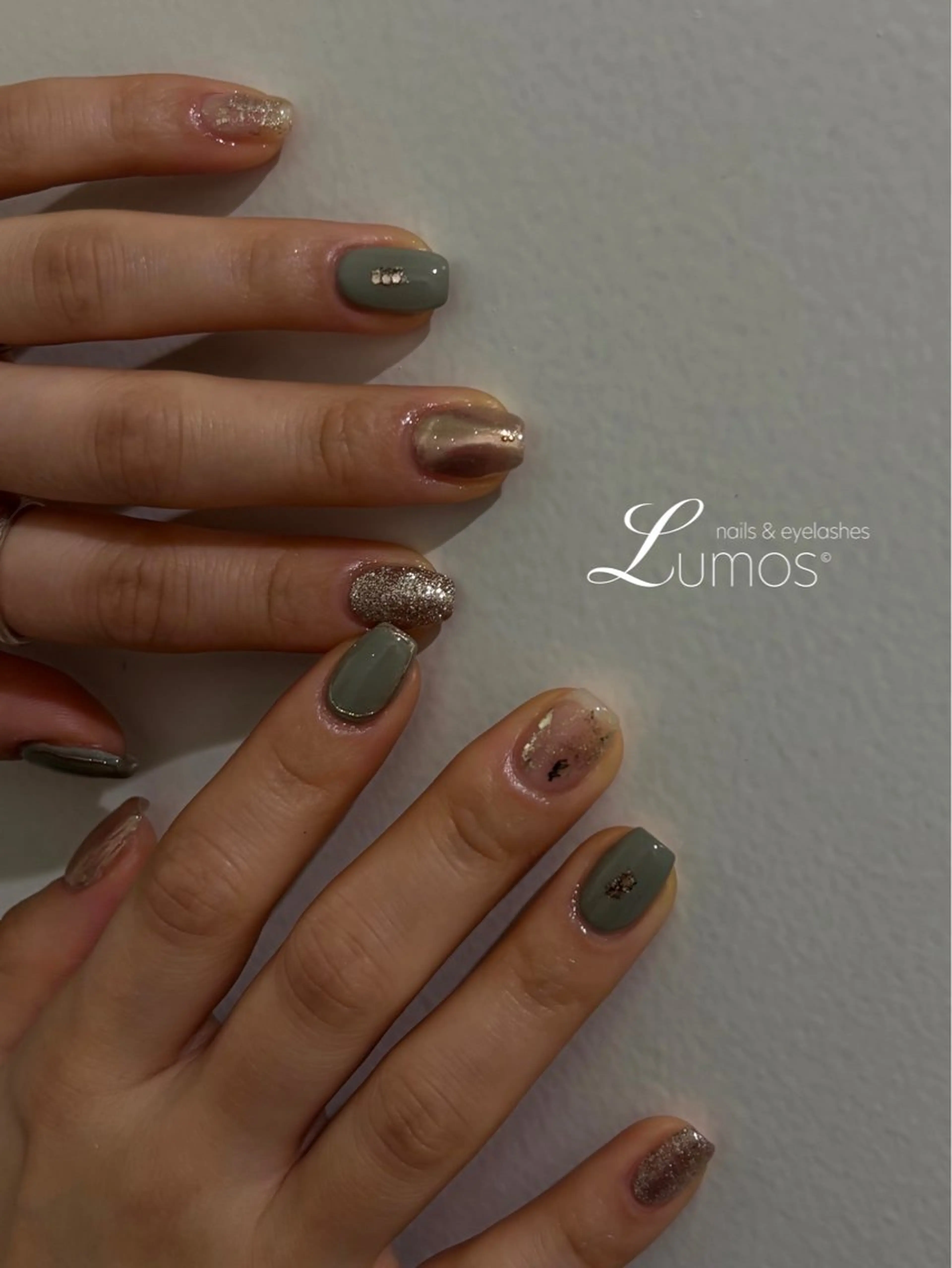 ネイル アートネイル オフィスネイル Lumos  nails&eyelashes 桜川所属・Lumos Rikaのネイルデザイン