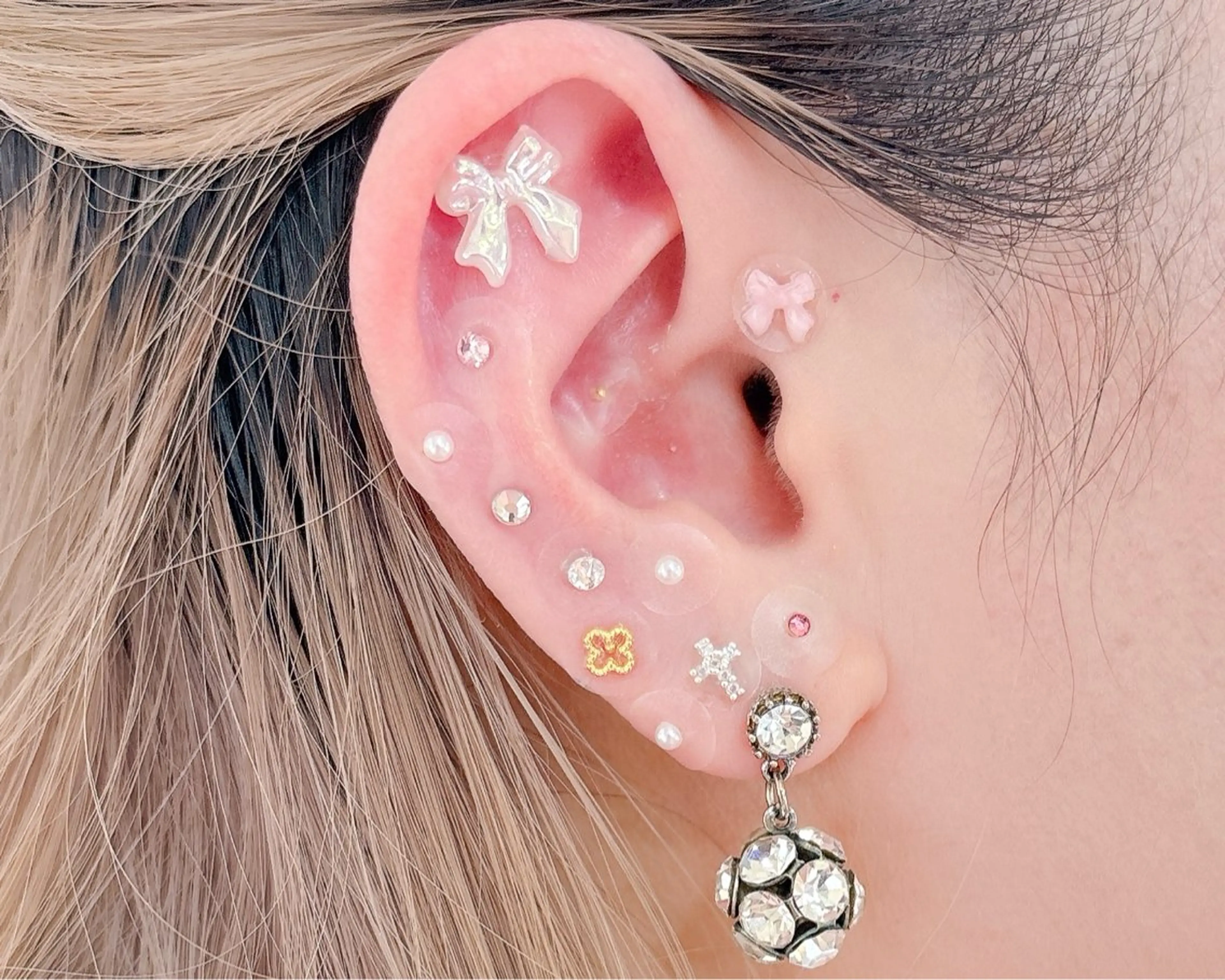 耳ツボジュエリーつけ放題コースの写真