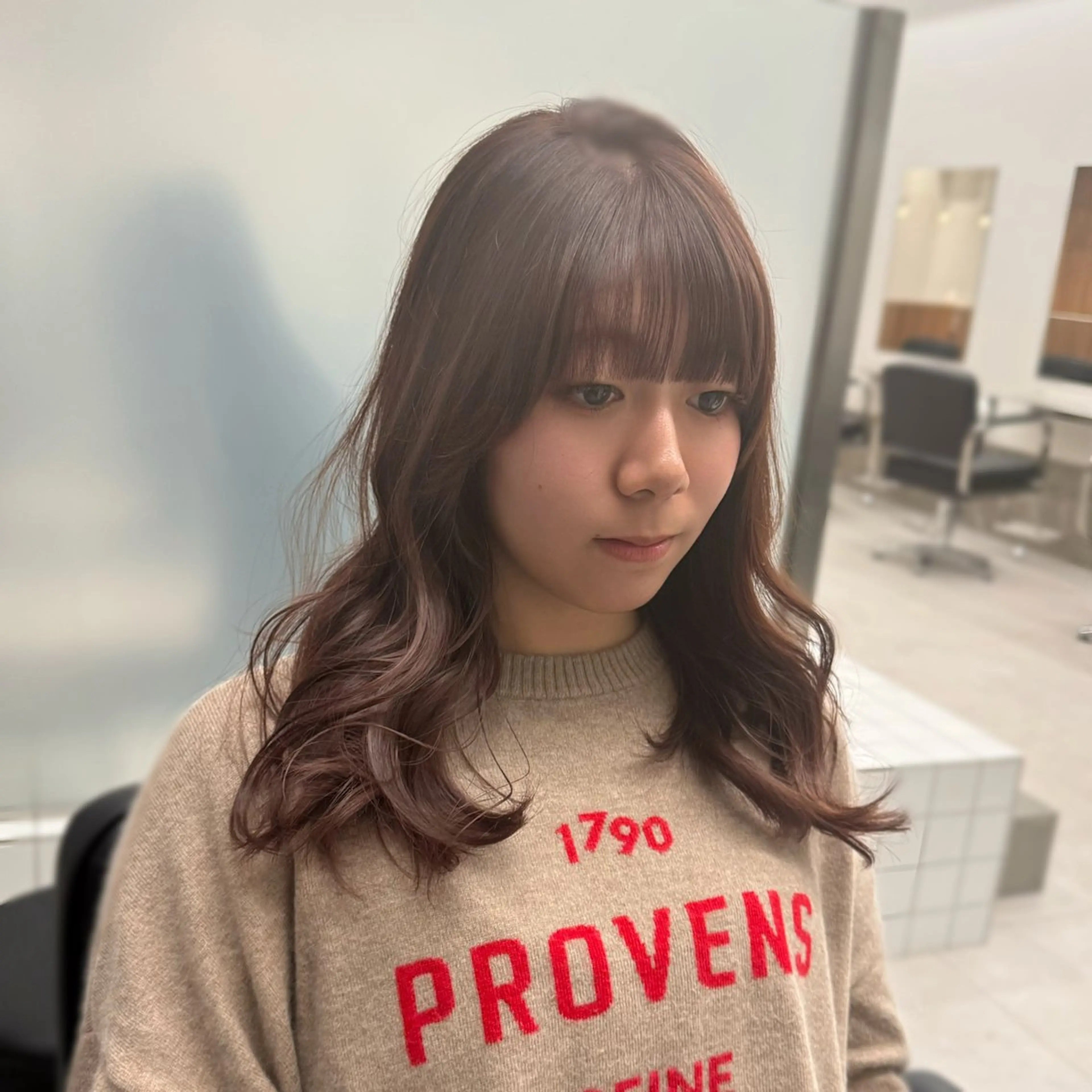 ミディアム カラー カット ヘアカラー トリートメント 縮毛矯正+モテカラー 🎀✨MIHOのヘアスタイル