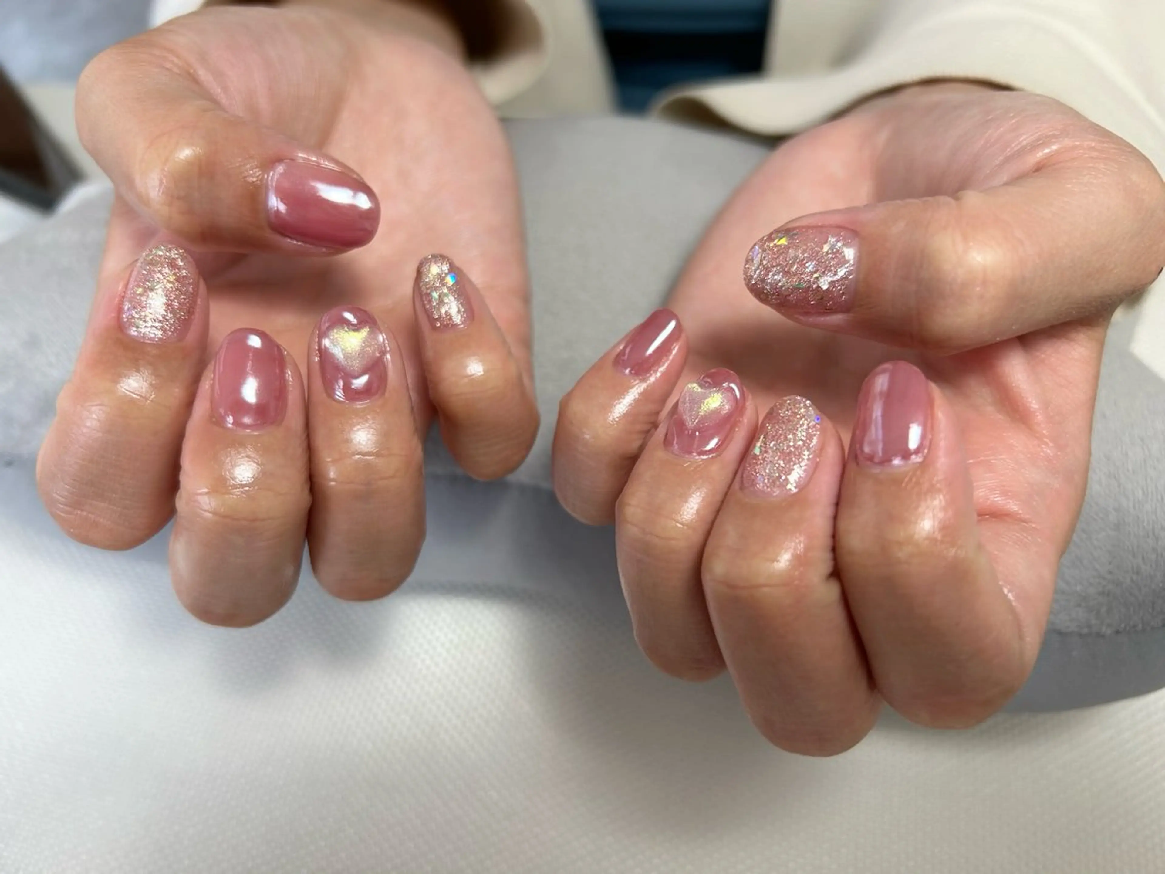 ネイル ミラーネイル シンプルネイル AND mielのネイルデザイン