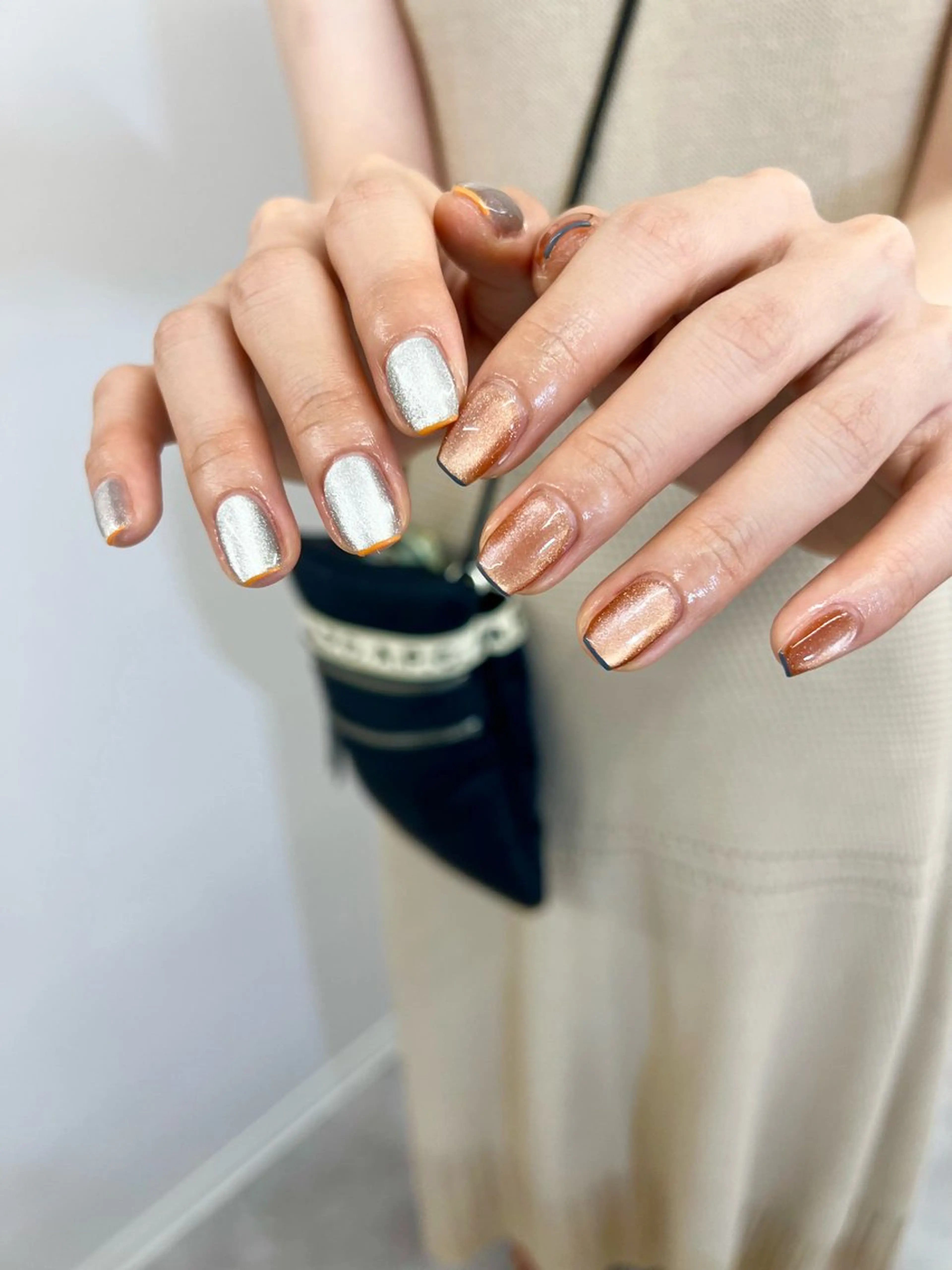 ネイル フレンチネイル ジェルネイル マグネットネイル ニュアンスネイル パラジェル ハンドネイル ハンドケア Bana_ Nailのその他イメージ