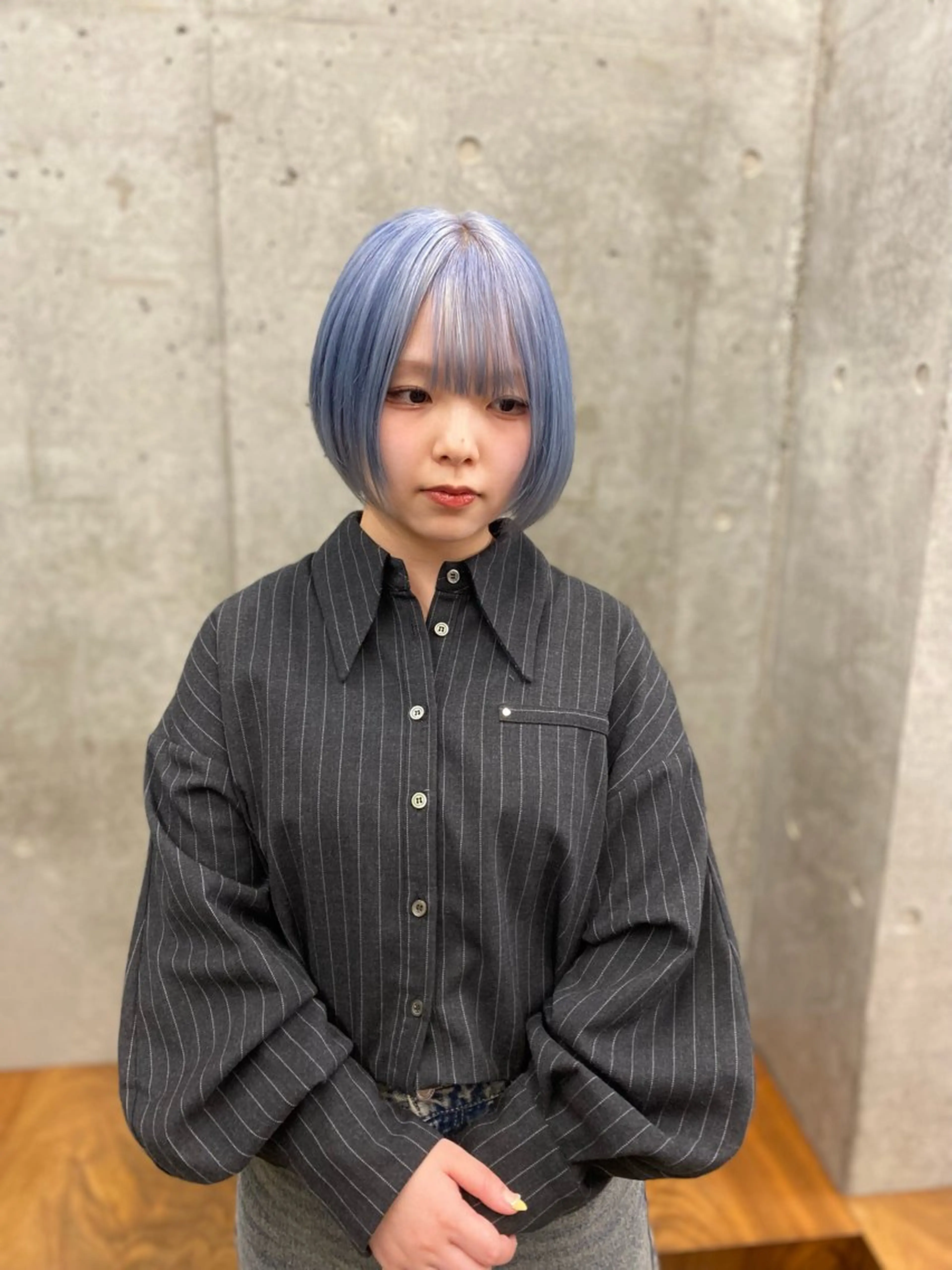 ショート カラー ブルーカラー ヘアカラー ✨️艶ハイトーン特化 ✨️佐藤望のヘアスタイル