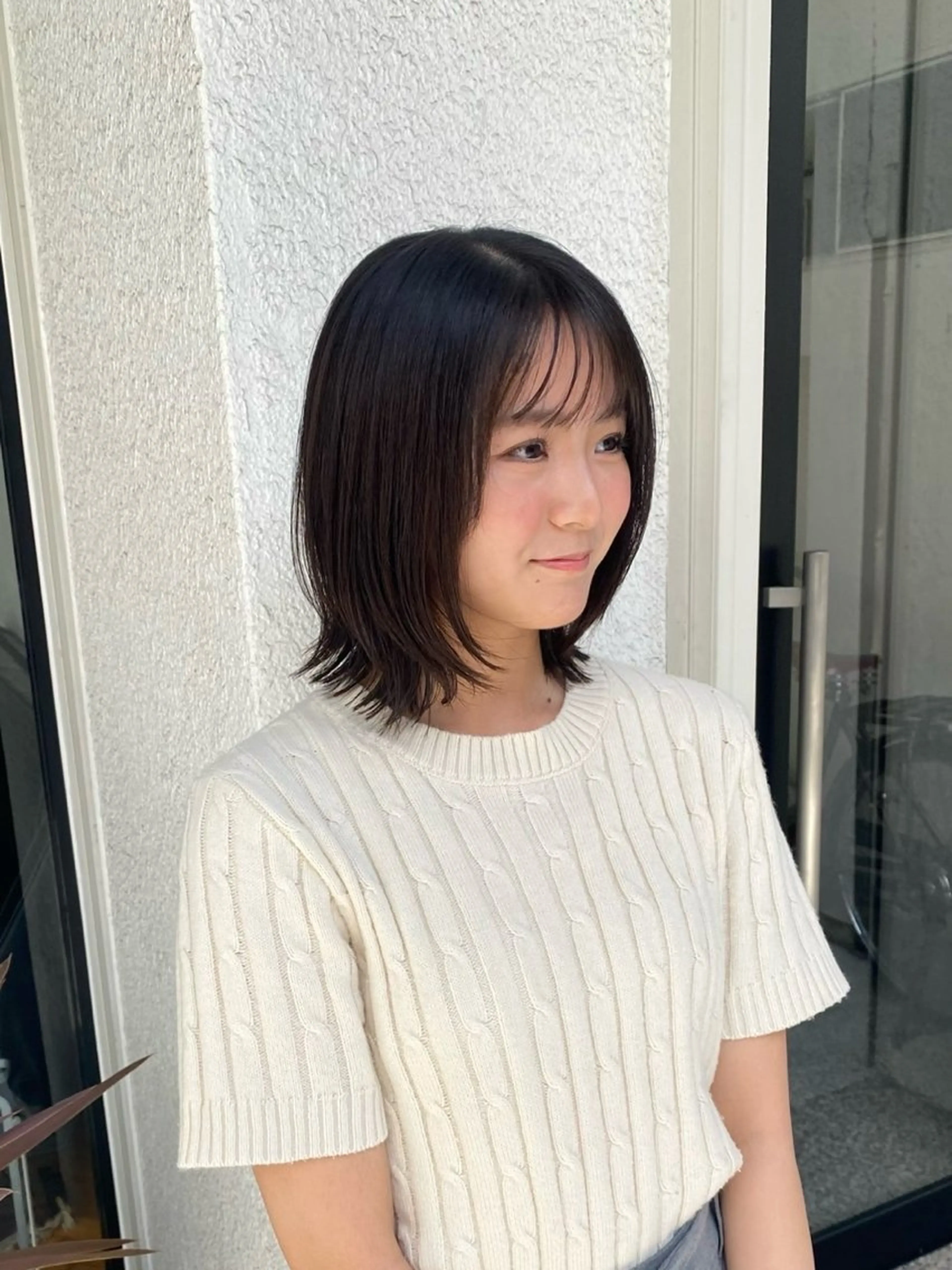 ミディアム ササノ セナのヘアスタイル