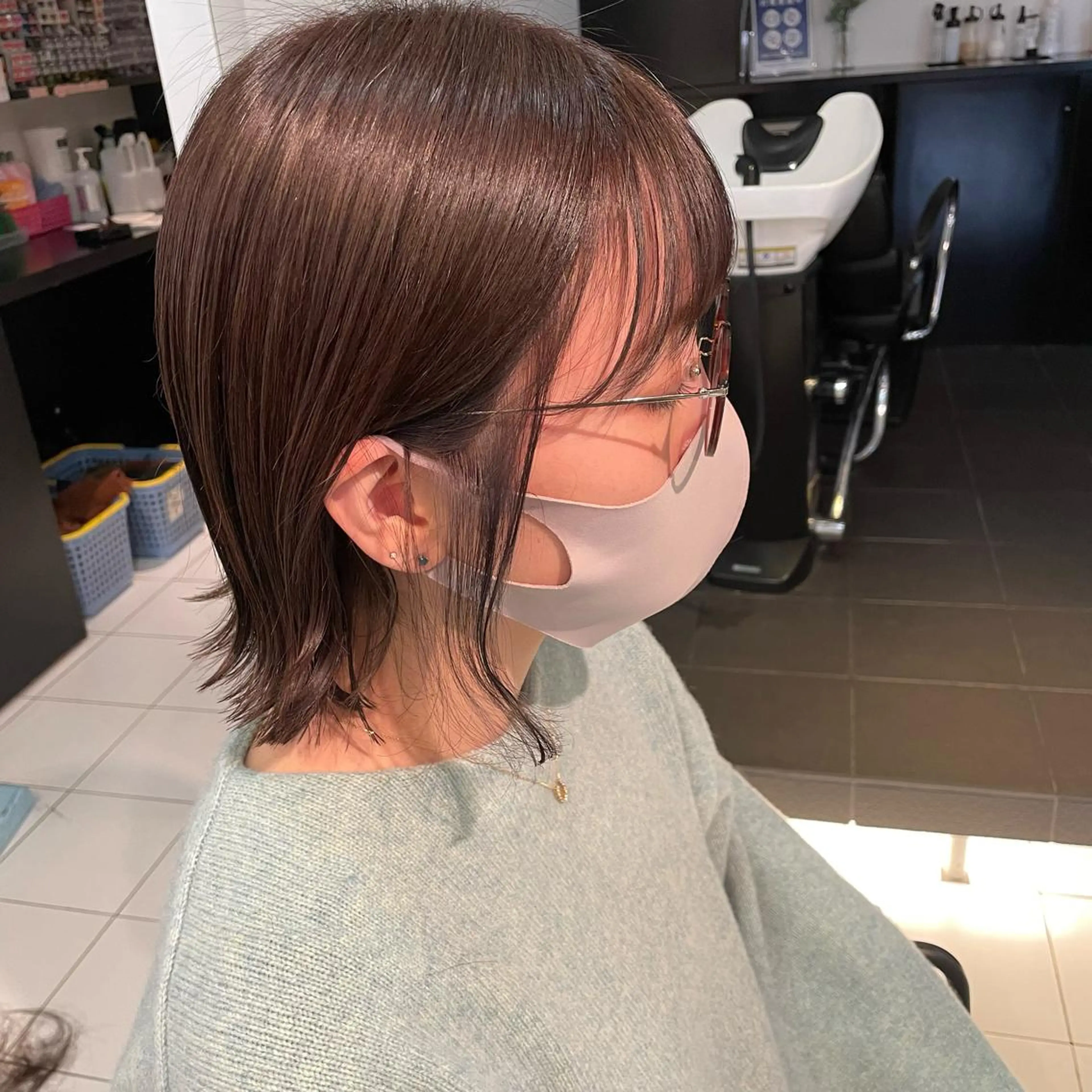 ミディアム カラー インナーカラー 透明感カラー/ 寺田千雅子のヘアスタイル