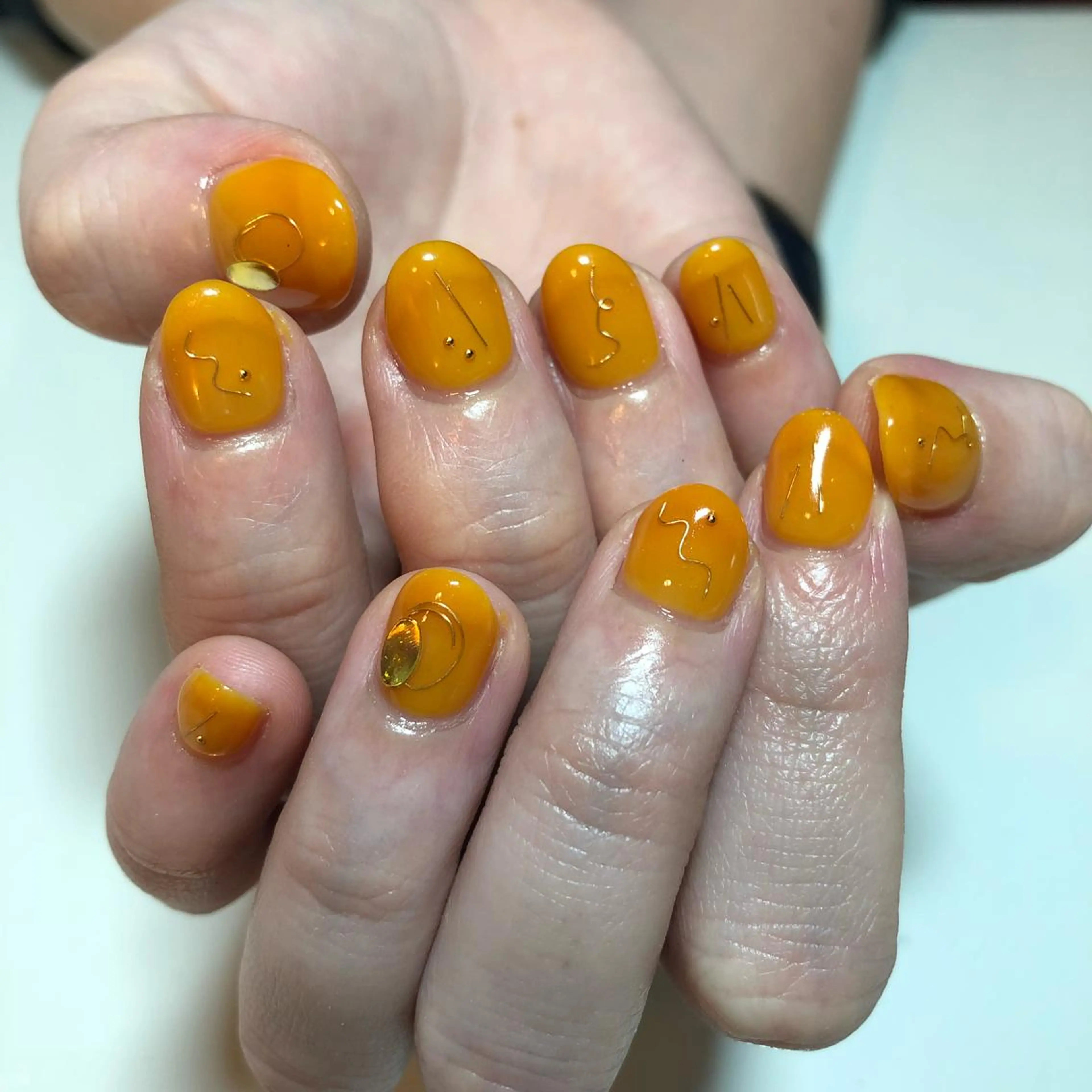 ネイル 黄色 g-up nail所属・米田 律子のネイルデザイン