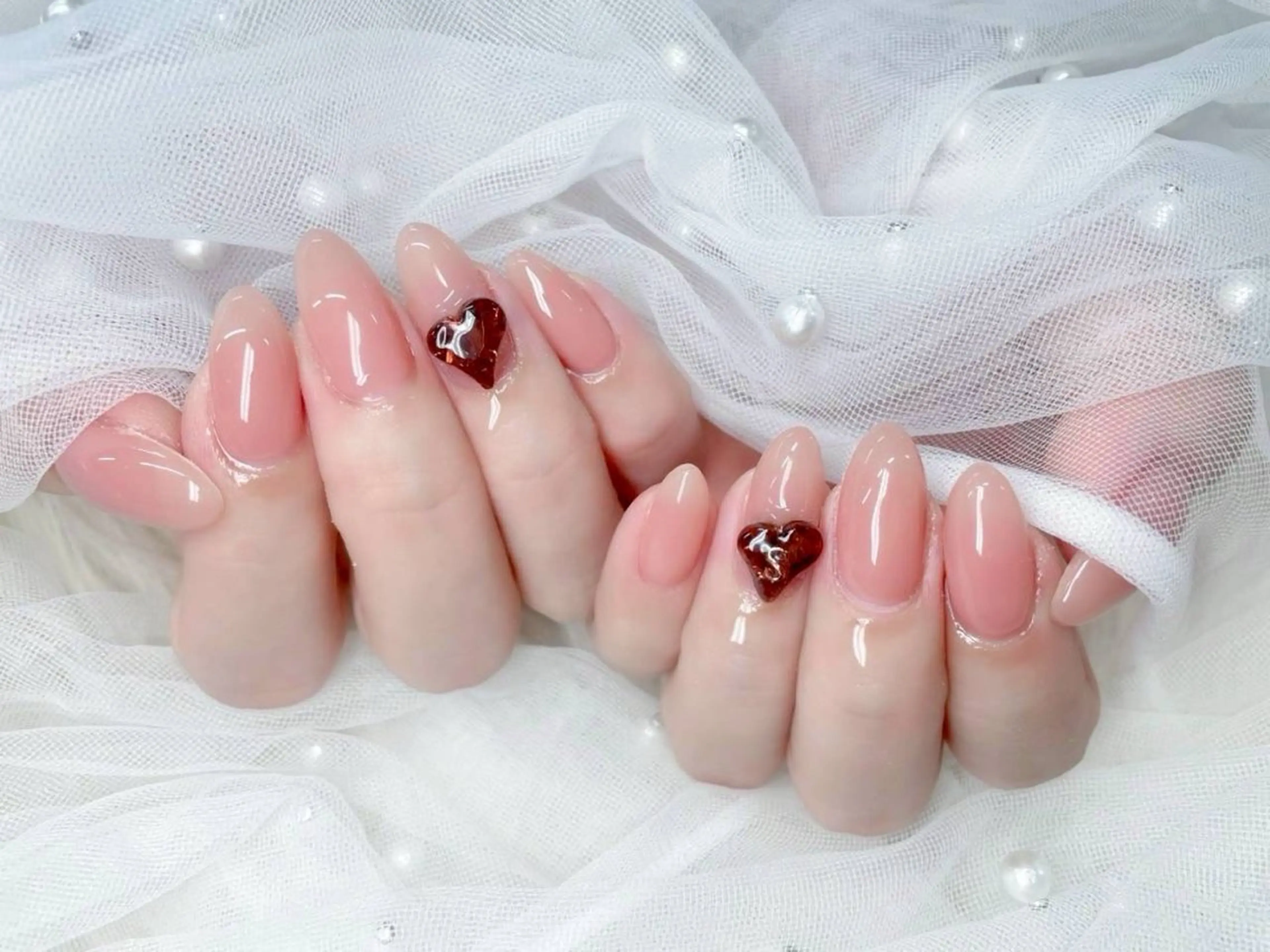 ネイル 長さ出し フラッシュネイル フレンチネイル キラキラネイル ラメ(グリッター) Chouette ここのネイルデザイン