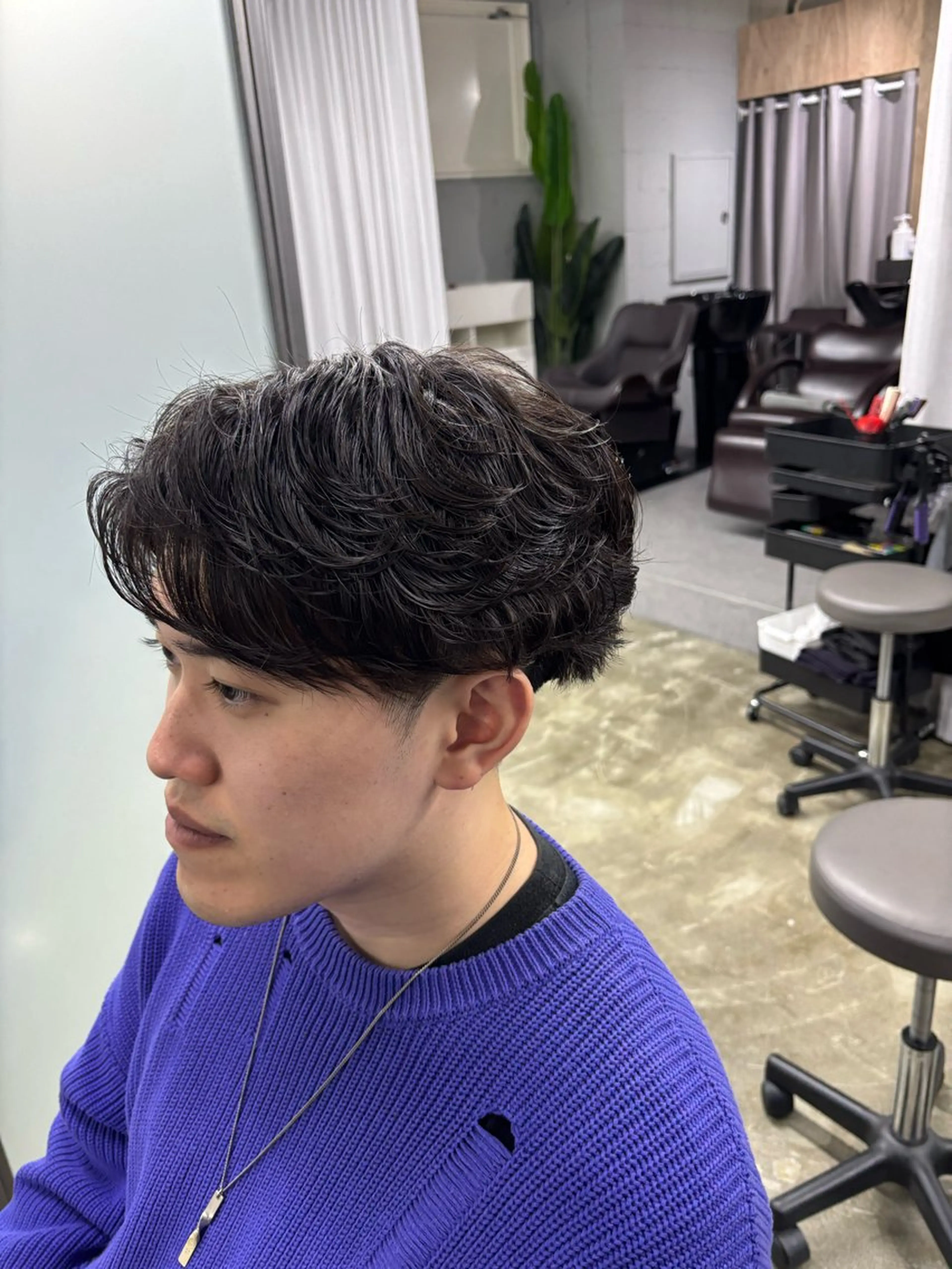 パーマ メンズ フェザーパーマ メンズパーマ 朋生/メンズパーマ特 化/シャドウ/岡本のヘアスタイル