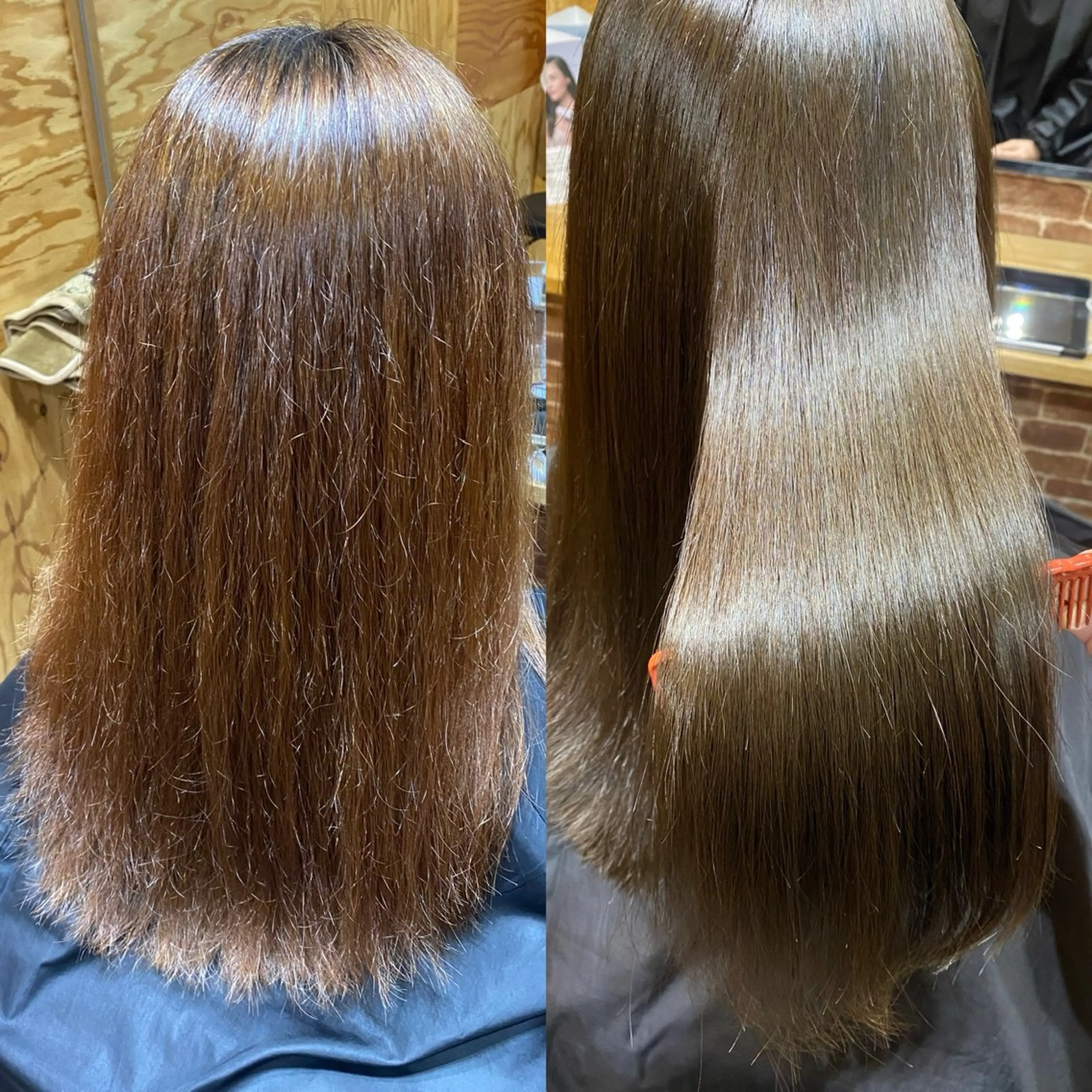 ロング カラー パーマ ベージュカラー オリーブベージュ 髪質改善 縮毛矯正 トリートメント カット ヘアカラー 縮毛矯正 トリートメント ♡オシャ髪♡AI ✂️newi町田のヘアスタイル