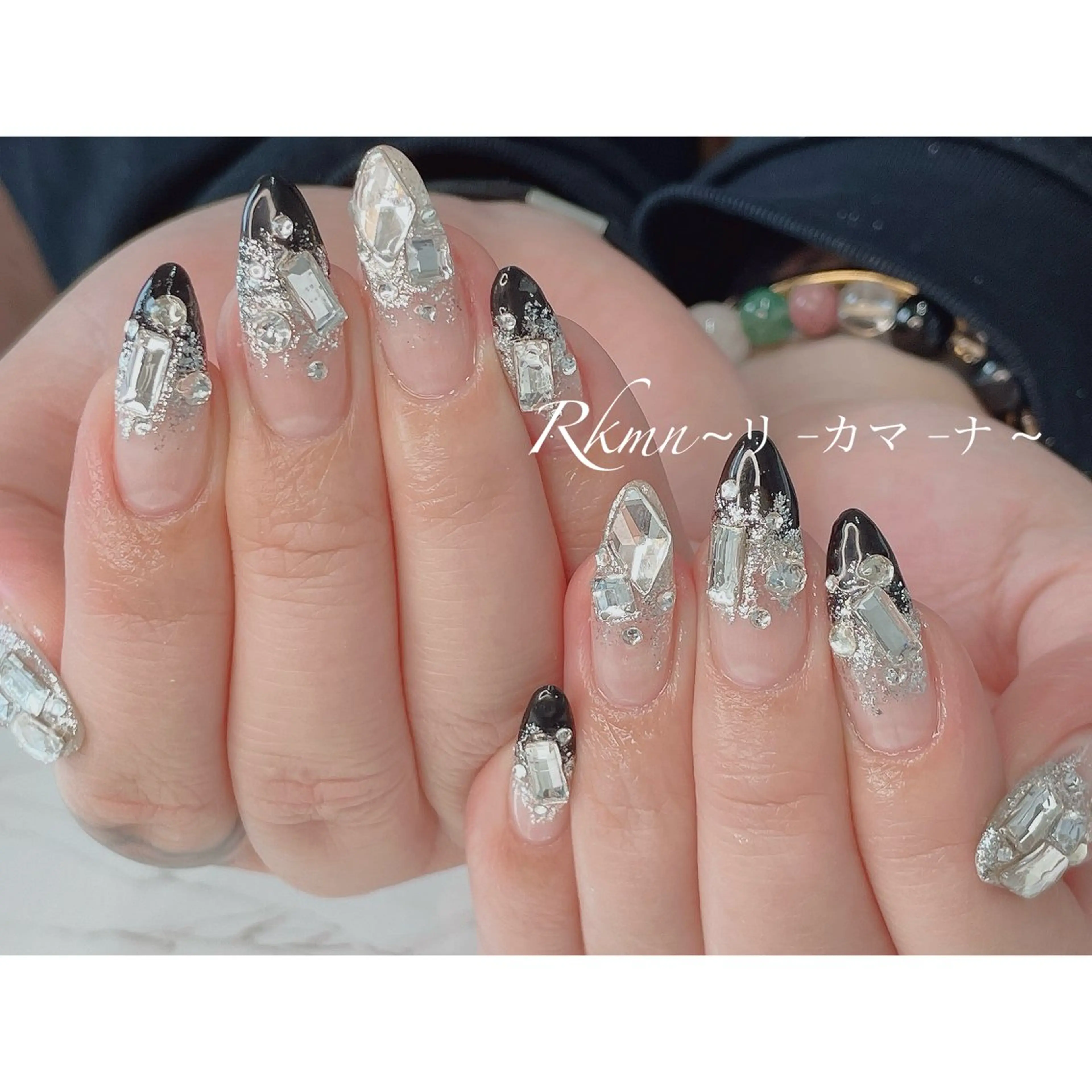 ネイル アートネイル フレンチネイル キラキラネイル 春ネイル ハンドネイル フットネイル ハンドケア Rkmn ~リ-カマ-ナ~のネイルデザイン