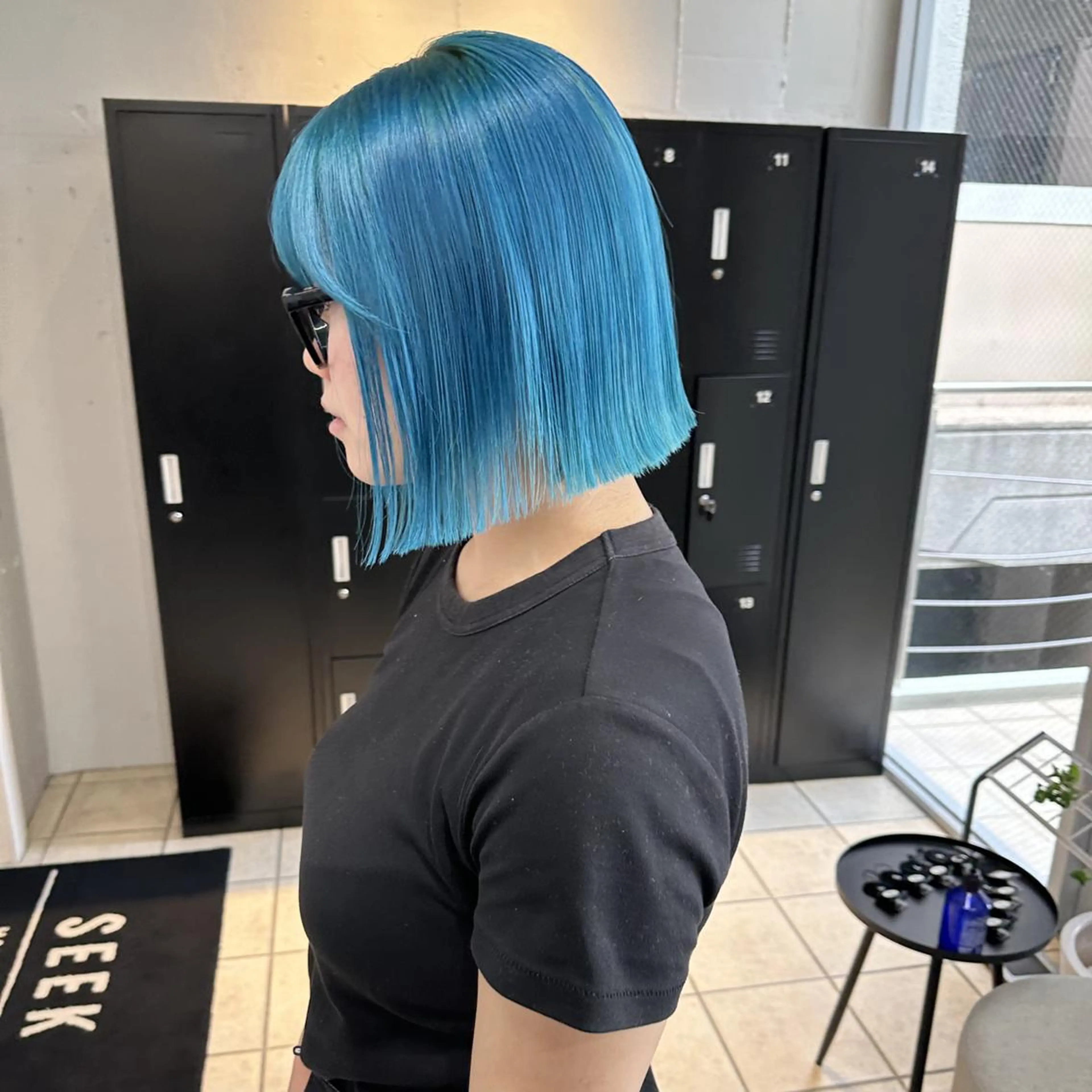 カラー ミディアム ブリーチ ブルーカラー ケアブリーチ ハイトーンカラー ヘアカラー ハイトーン😺艶 ✨ブリーチ✨透明感のヘアスタイル