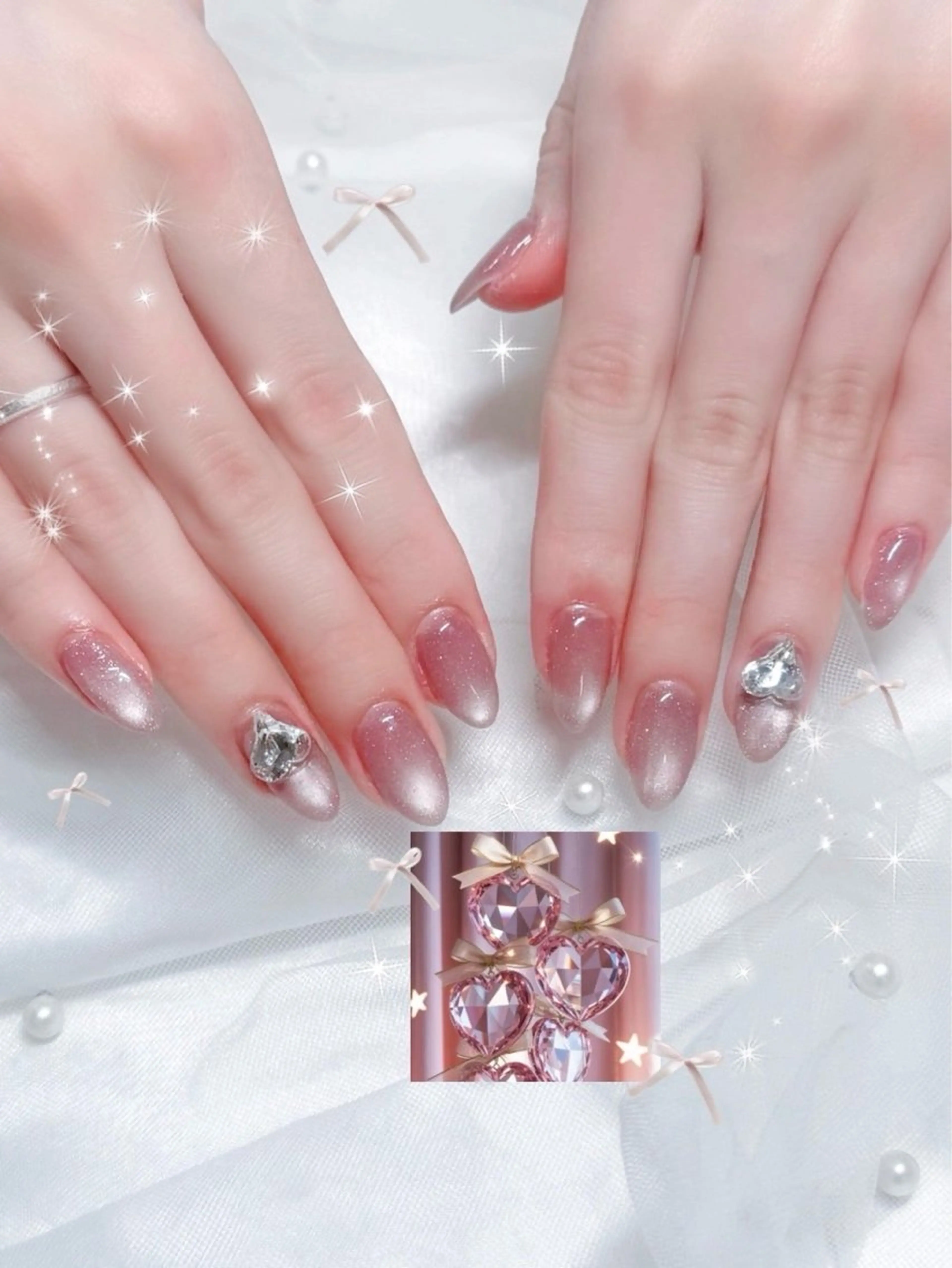 ネイル マグネットネイル 持ち込み ハンドネイル 🩵 aoi🩵のネイルデザイン