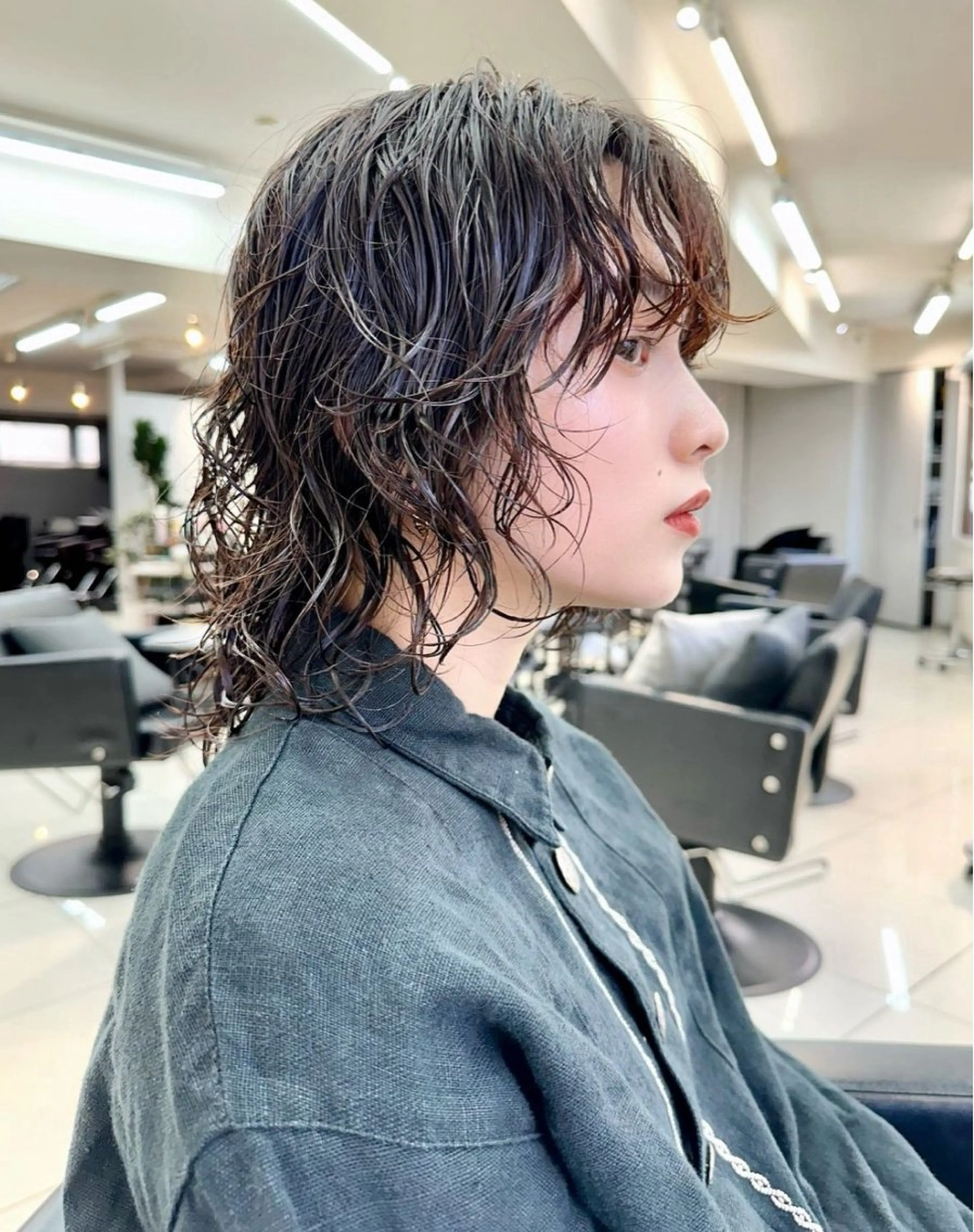 パーマ RIN パーマ/暖色カラーのヘアスタイル