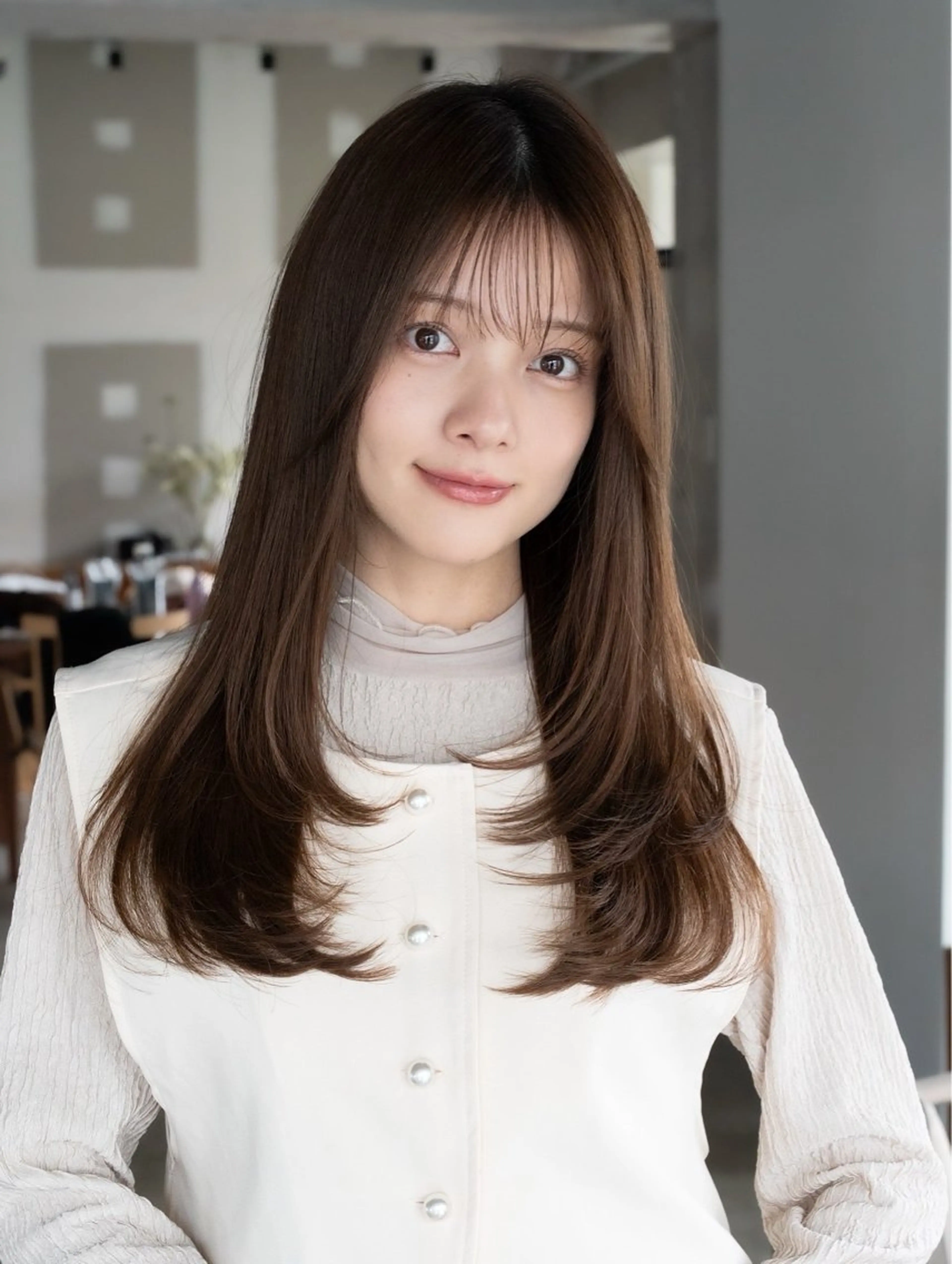 ロング カット ヘアセット AIN.ANLY.所属・顔まわりカット/レイ ヤーカット/小池 祐のヘアスタイル