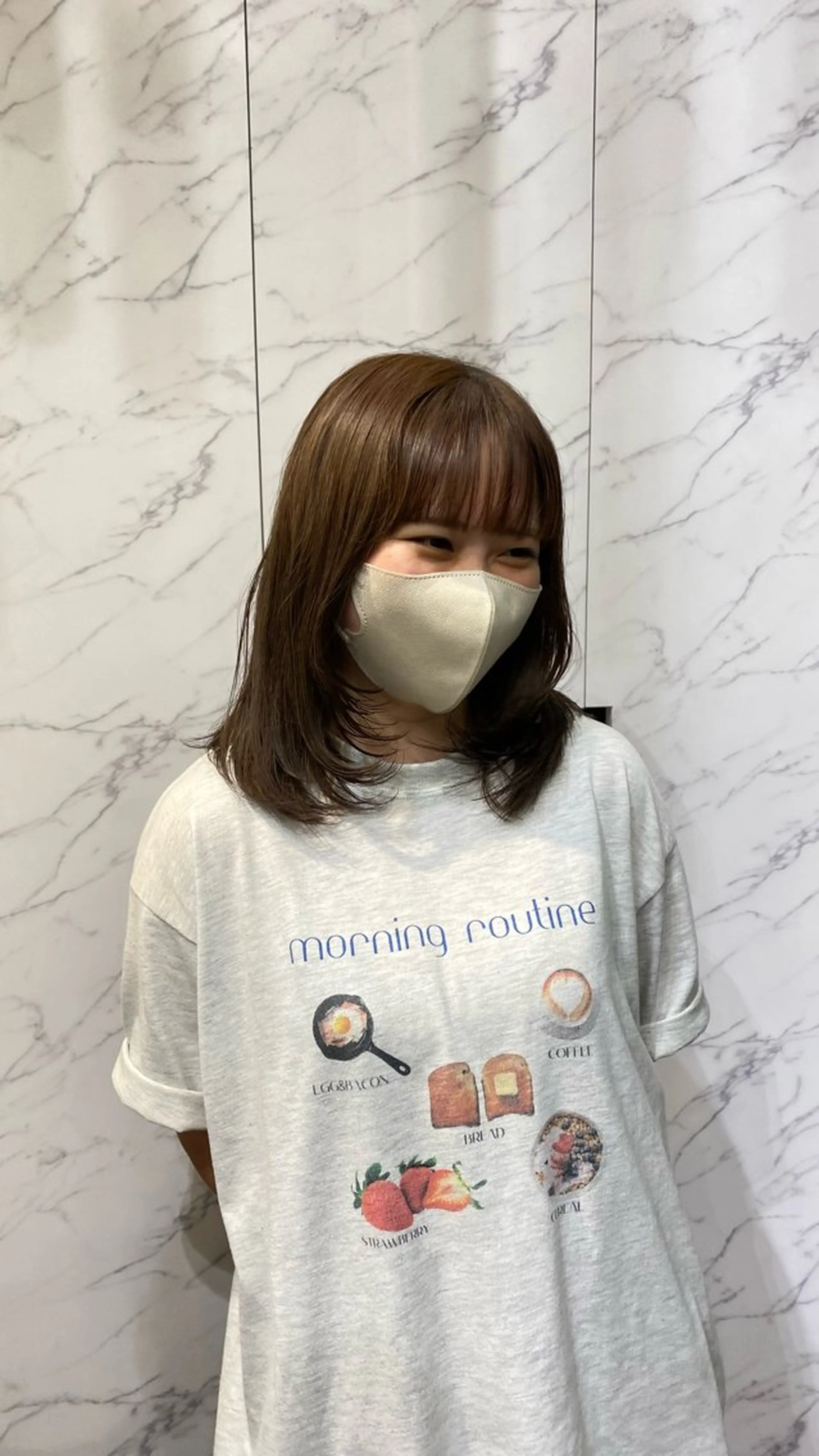 ミディアム カット マツザキ マナトのヘアスタイル