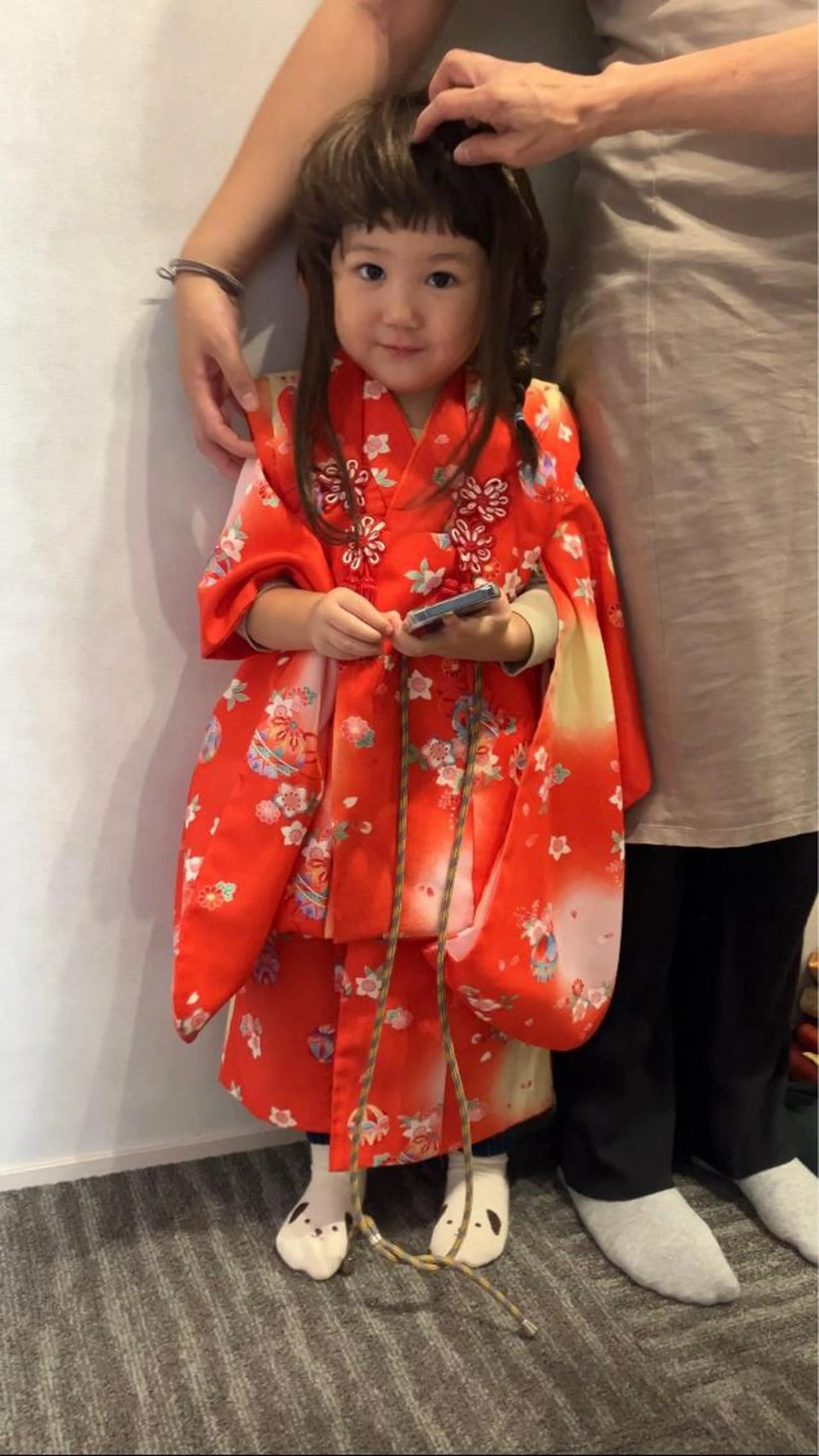 七五三着付+ヘアセット三歳¥2000五歳¥3500七歳¥4500​〜​（当日の荷物お着物の確認が20分）の写真