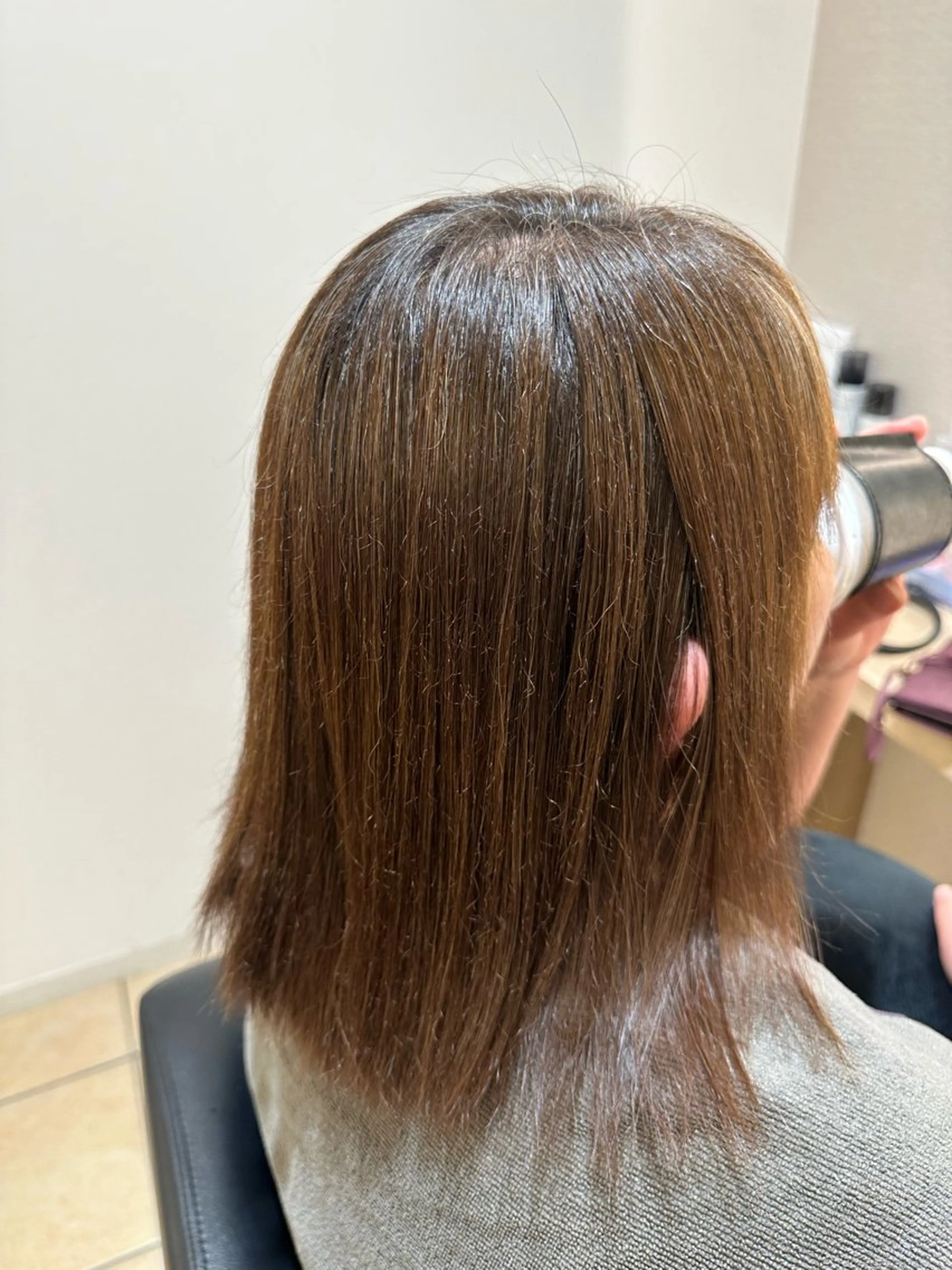 ミディアム 縮毛矯正 Lond rouge所属・💚銀座/ボブ /ショート/芦川💚のヘアスタイル