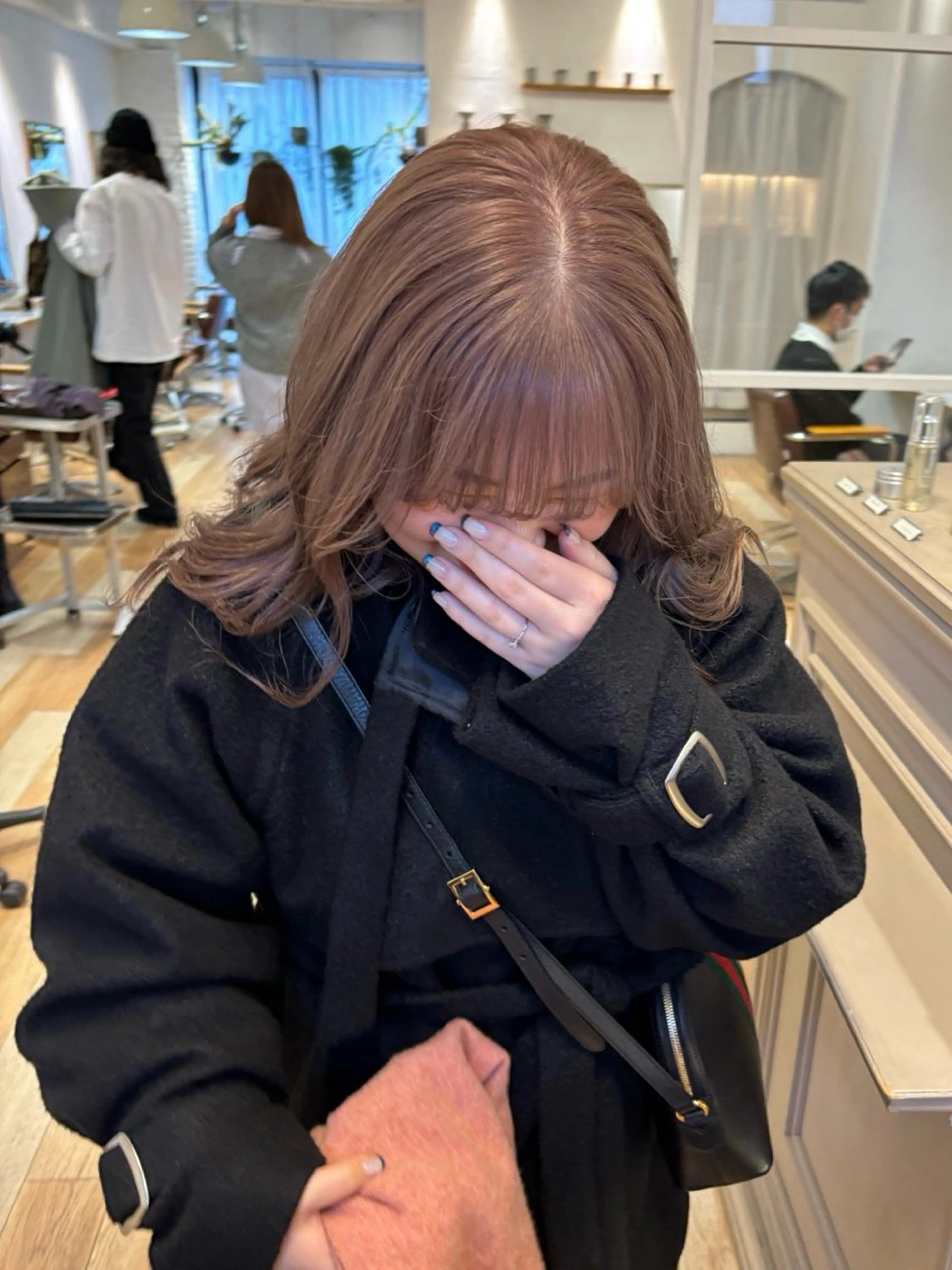 ミディアム カラー カット ヘアカラー トリートメント オリーブ/縮毛♡ Natsuno🩰のヘアスタイル