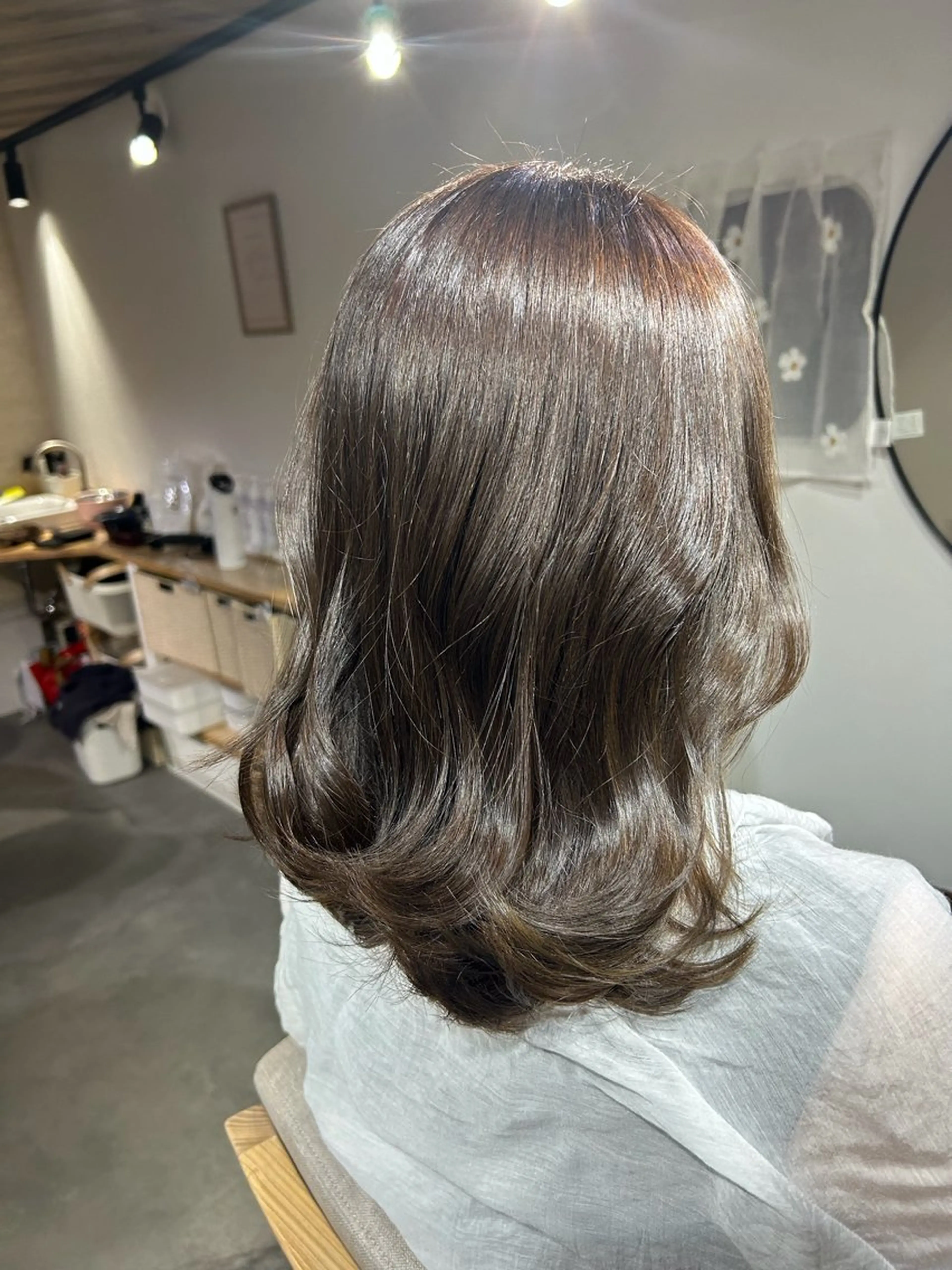 セミロング 顔周りカット Charm ~tsumu~のヘアスタイル