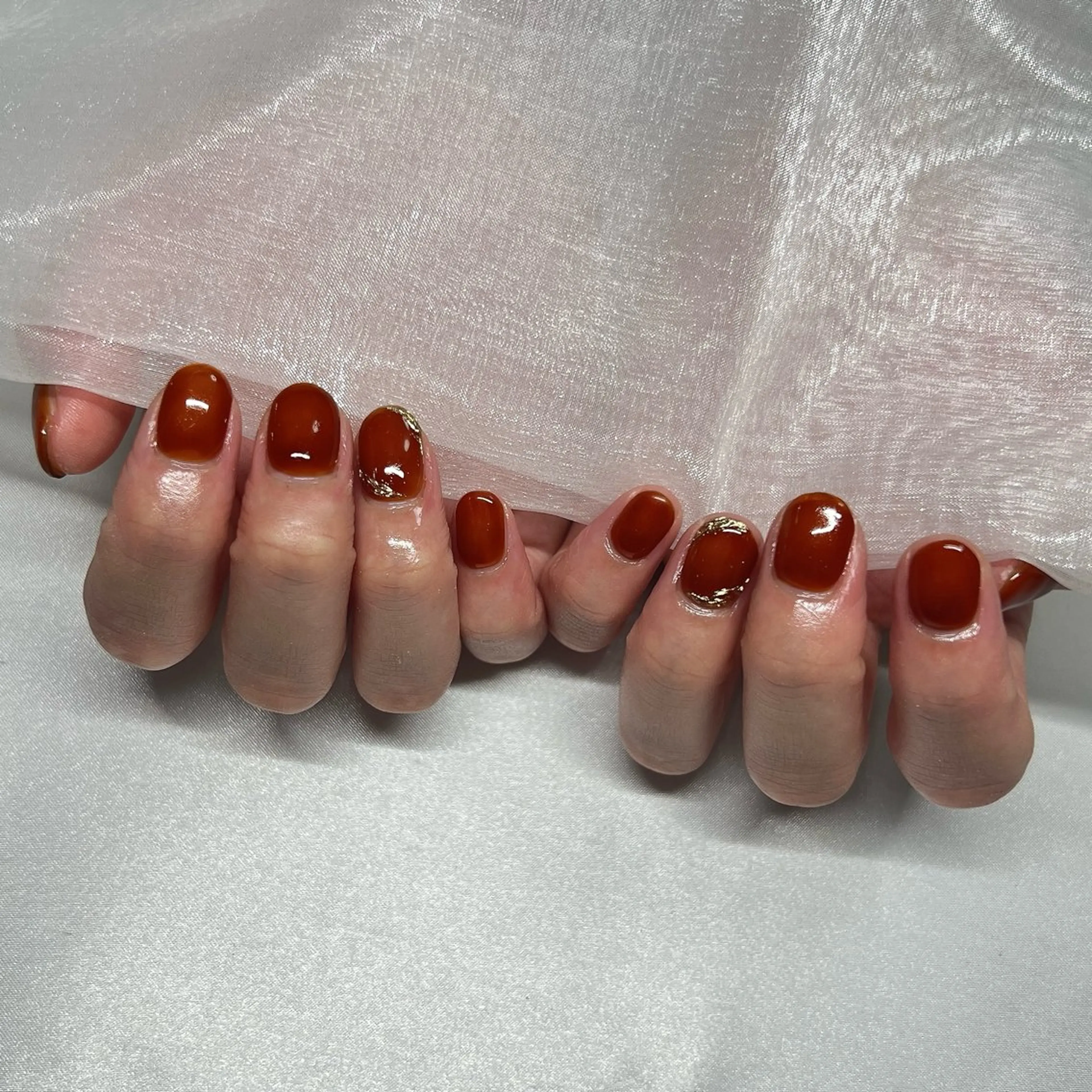 ネイル ジェルネイル 韓国ネイル ラメ(グリッター) マグネットネイル ミラーネイル ハンドネイル -nail salon-Reward所属・nail salon Rewardのネイルデザイン