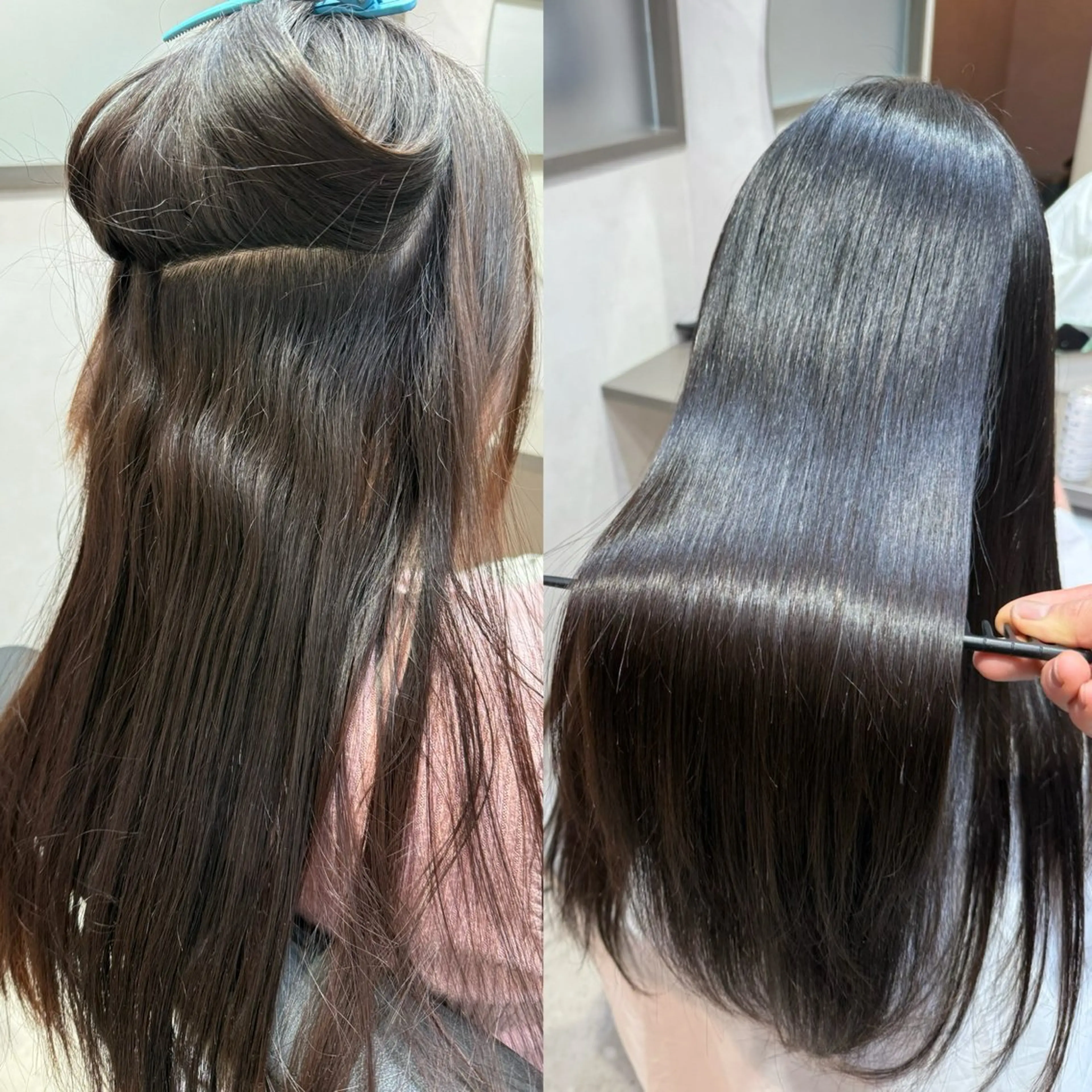 ロング カット 縮毛矯正 トリートメント ✨シルクストレート✨ 美髪髪質改善Yukiのヘアスタイル