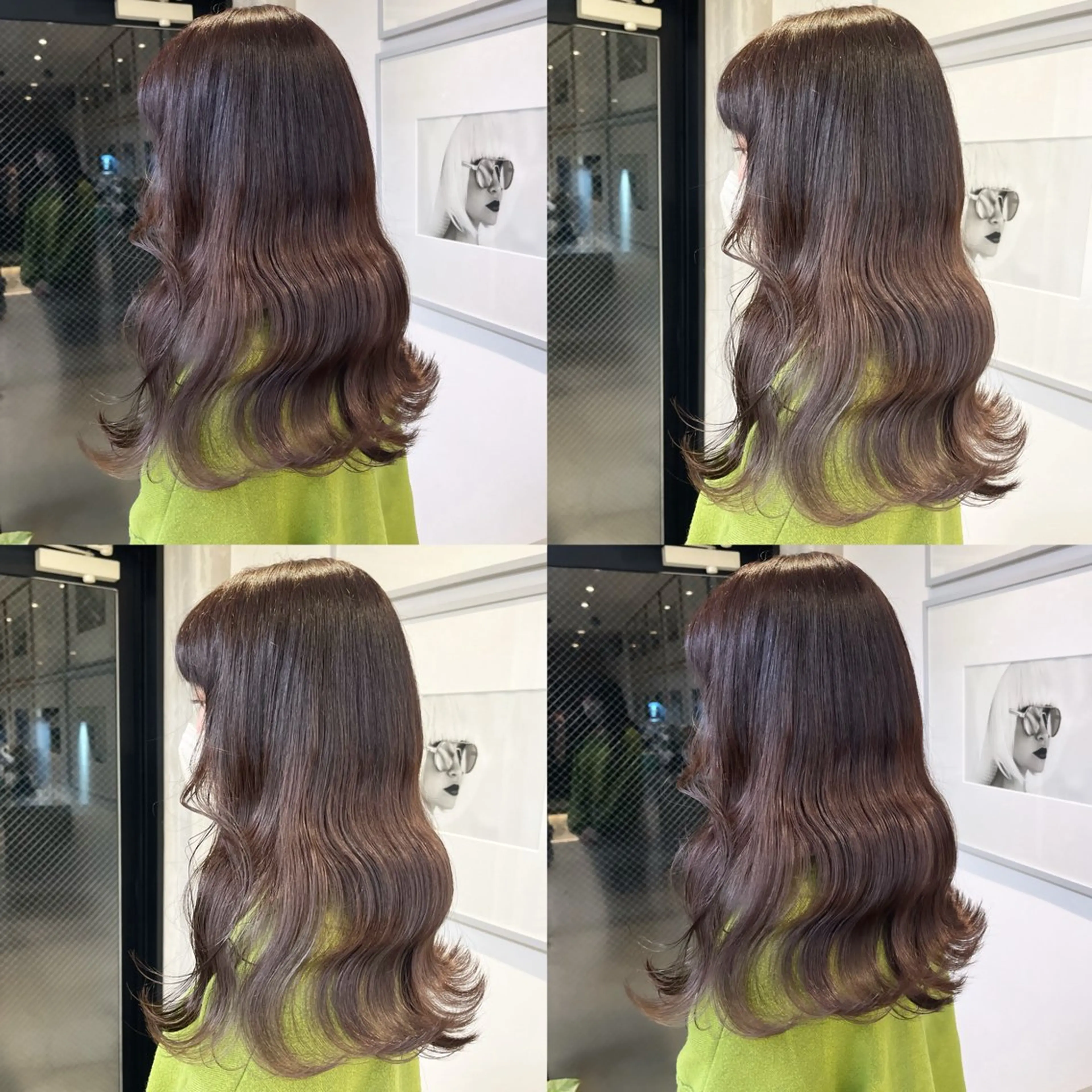 セミロング カラー ベージュカラー ブラウンカラー ショコラベージュ ショコラブラウン チョコレートブラウン ヘアカラー トリートメント ヘッドスパ ヘアセット カジュアルを女っぽく 𝗮𝘆𝗮𝗰𝗼のヘアスタイル