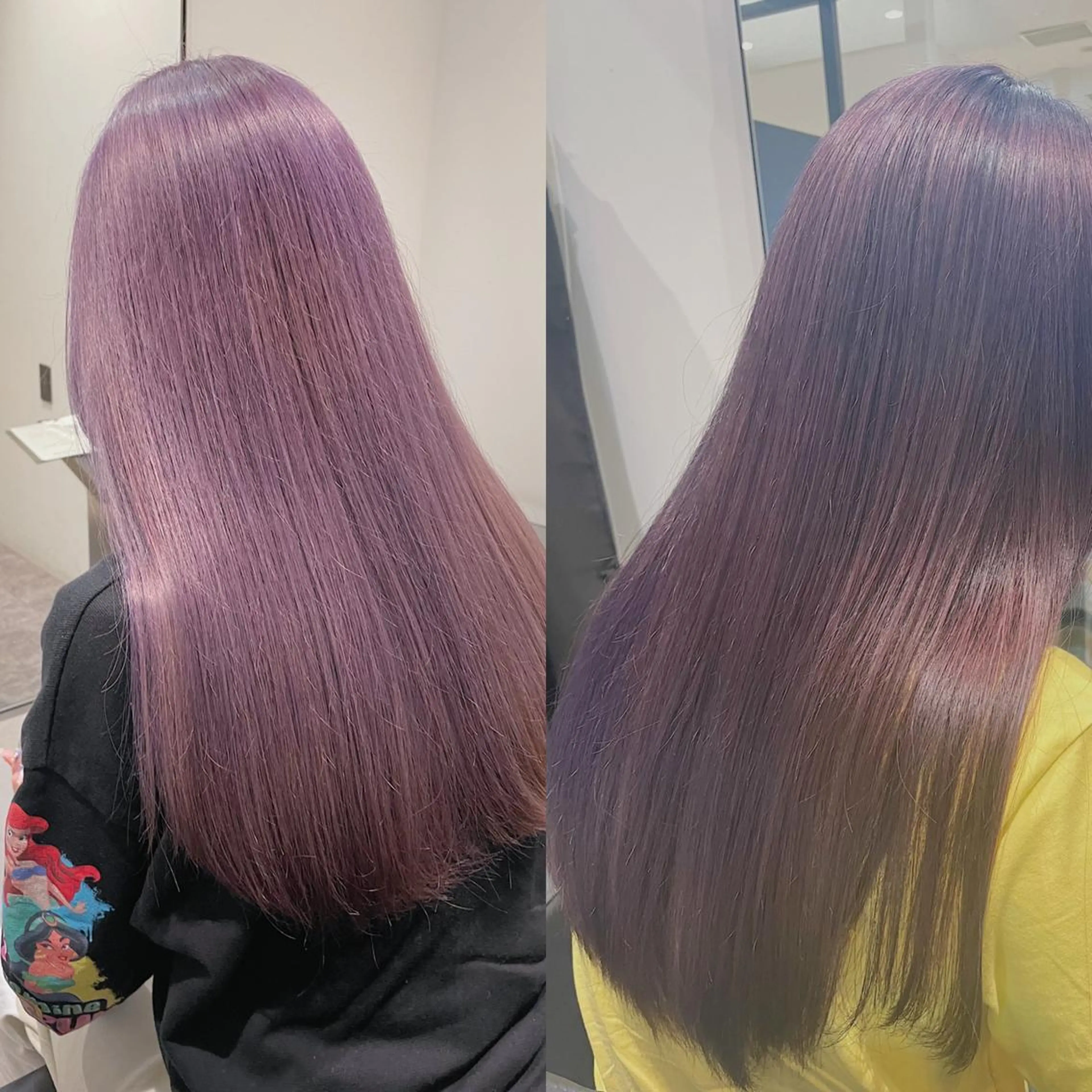 ロング カラー アッシュ バレイヤージュ ベージュカラー 黒髪 ブリーチ ikuma/ ミルクティーのヘアスタイル