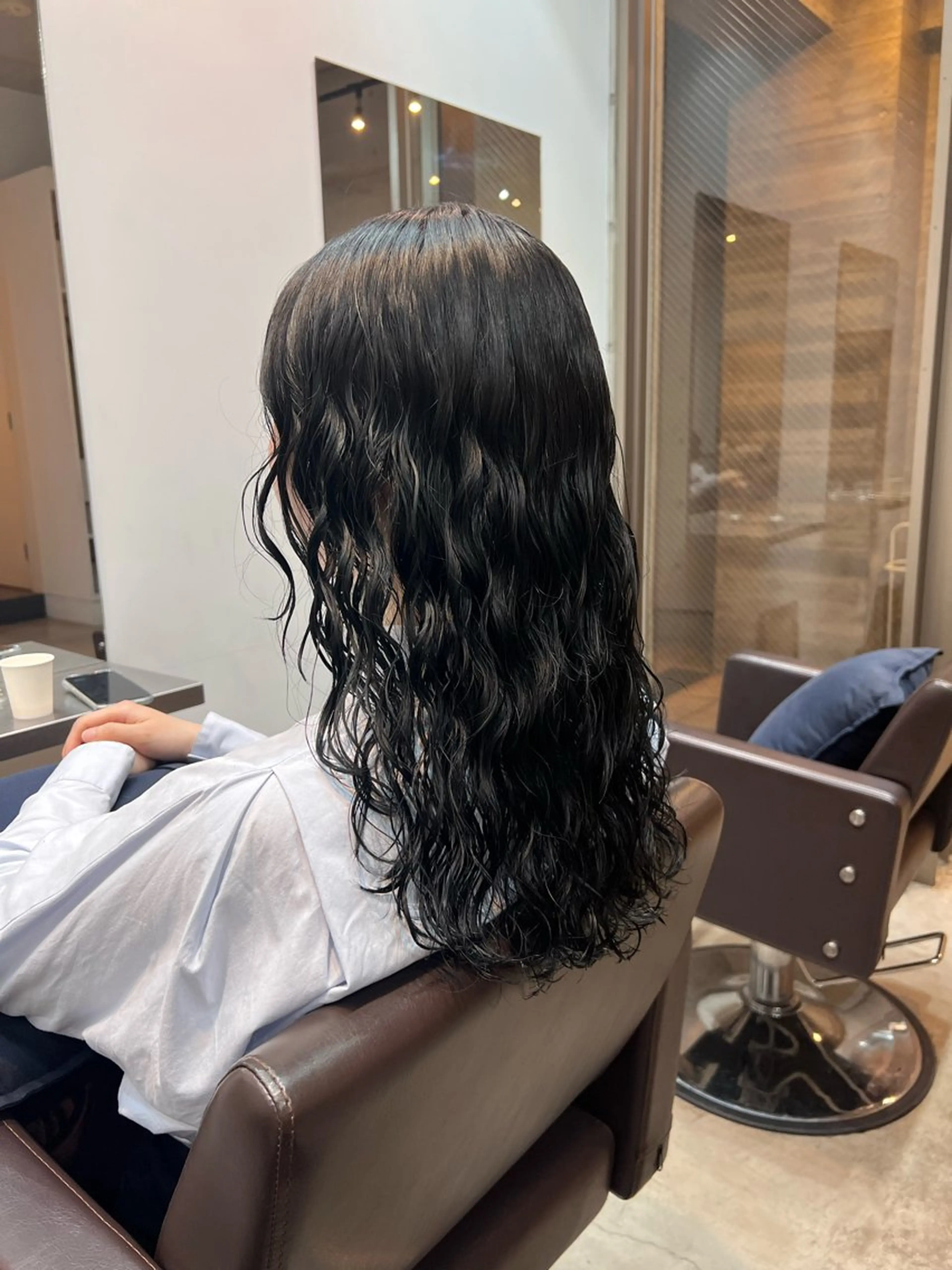 セミロング カット パーマ トリートメント デジタルパーマ/ ウェーブパーマ/神野のヘアスタイル