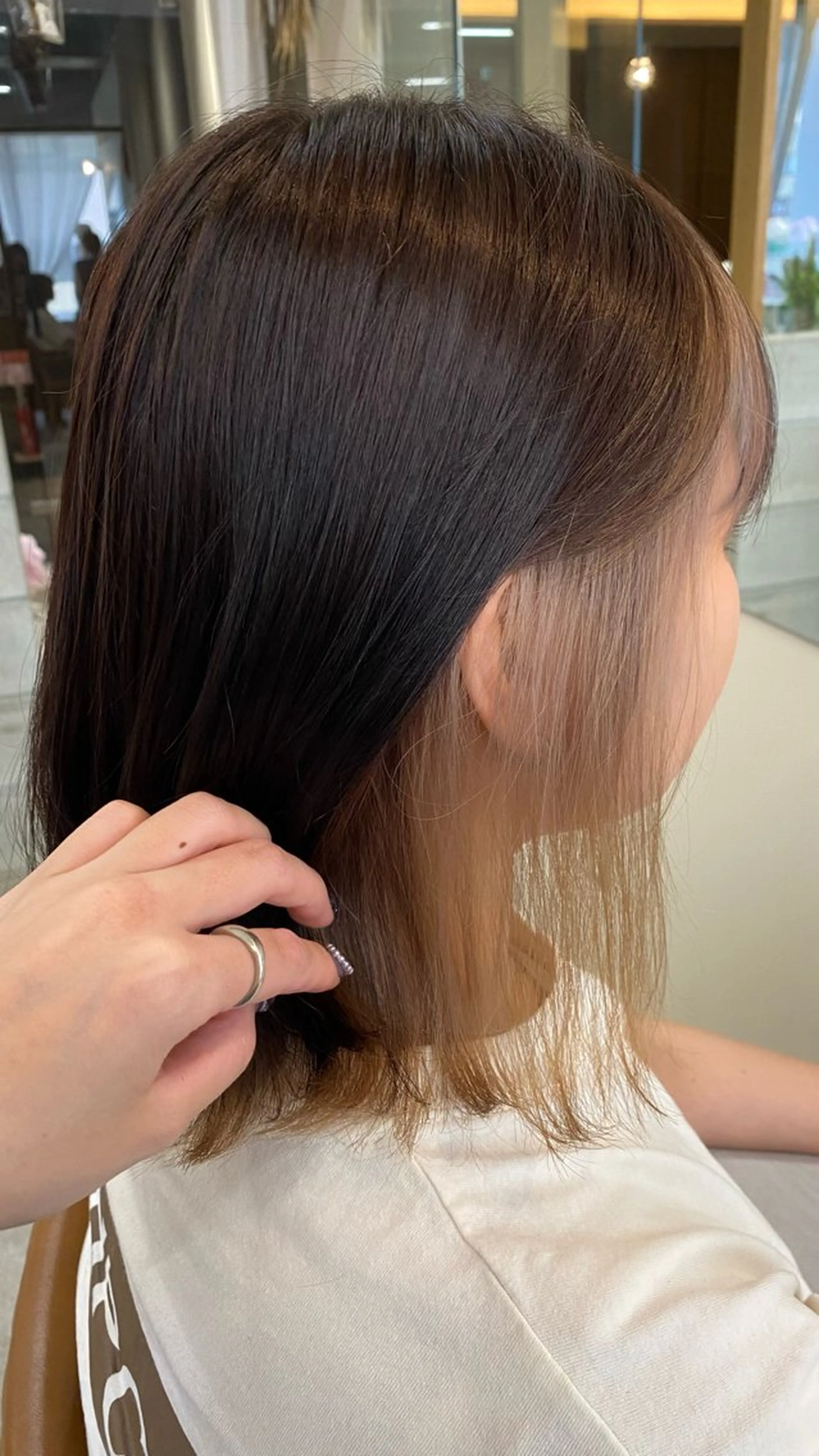 ミディアム カット ヘアカラー トリートメント 🌻花屋併設🌻濱 幸帆のヘアスタイル