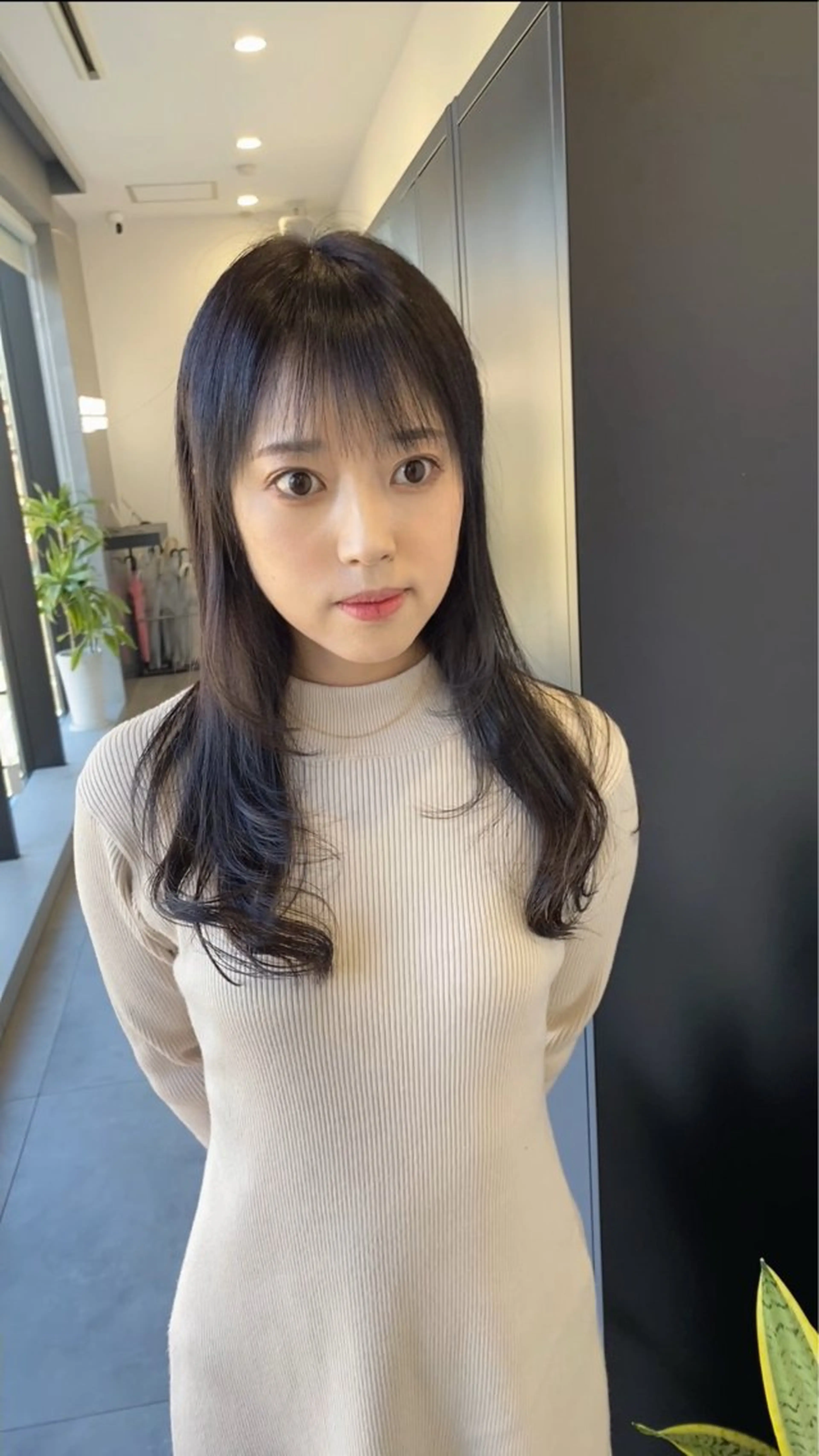 ロング レイヤーカット ワイドバング カット ヘアカラー トリートメント GO TODAY シェアサロン 町田店所属・韓国ヘア🇰🇷 スズキのヘアスタイル