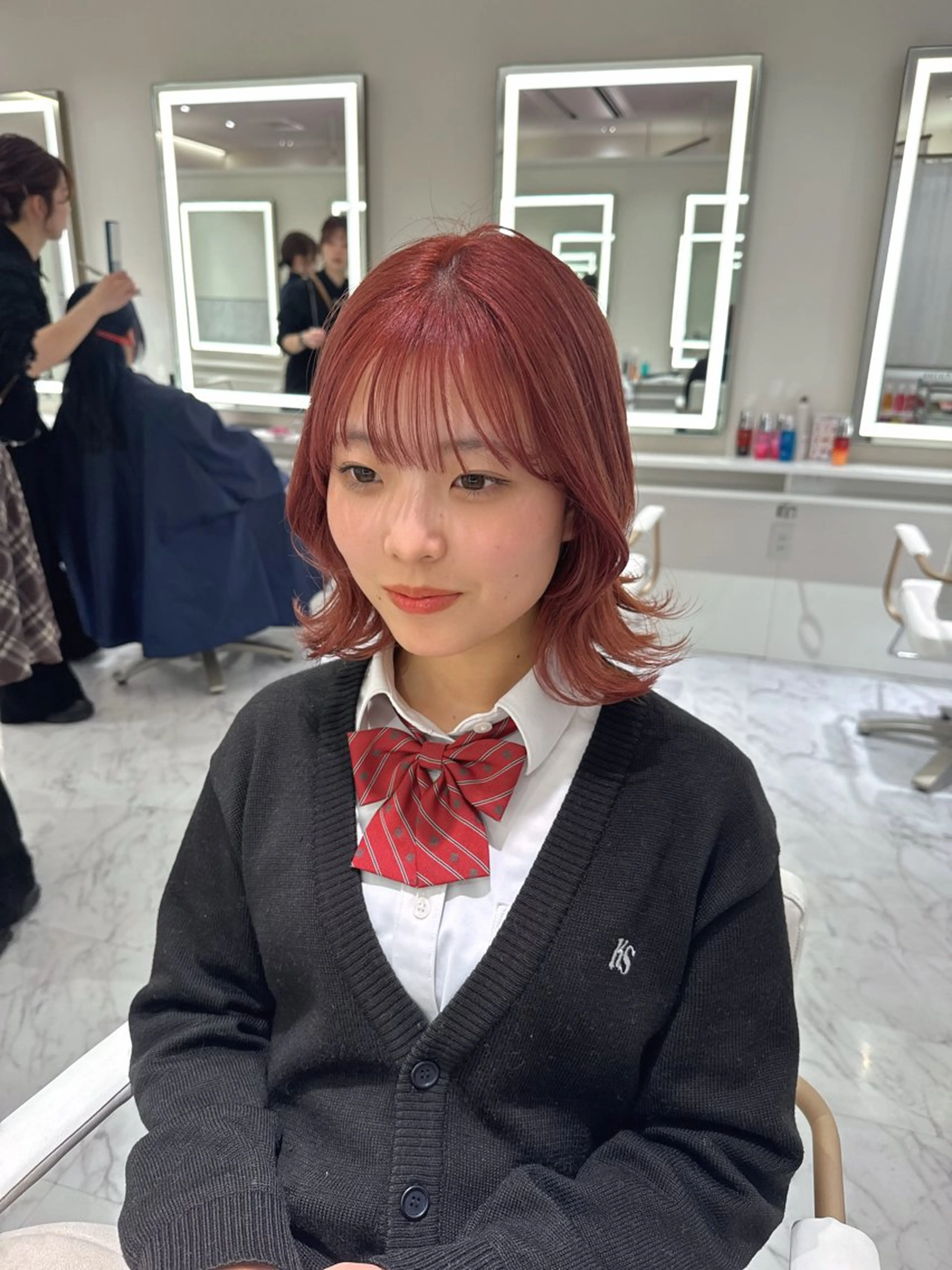 ミディアム カラー ヘアカラー ParveMix🍀 藤原愛未のヘアスタイル