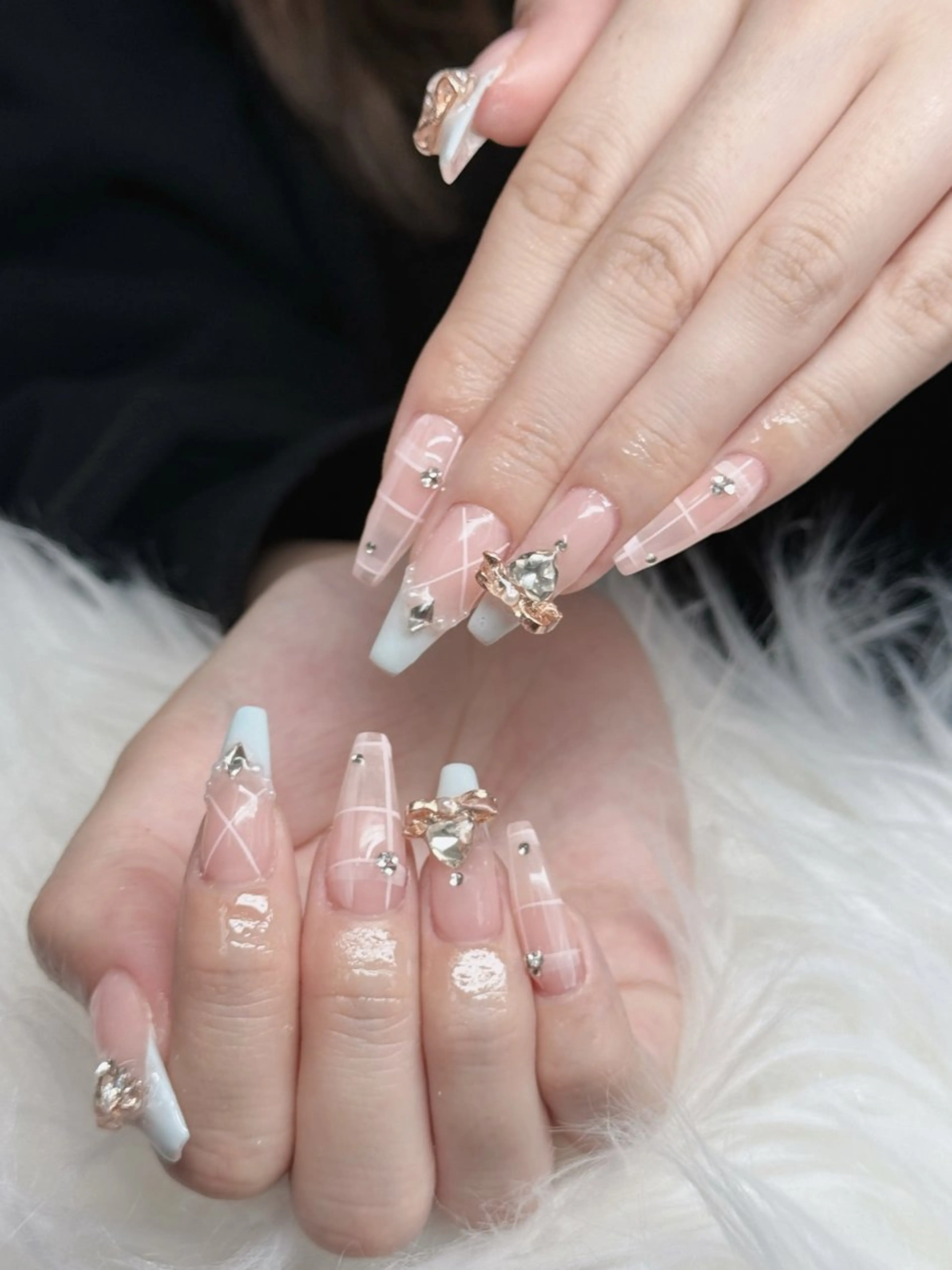 ネイル アートネイル フレンチネイル ジェルネイル 韓国ネイル マグネットネイル ハンドネイル Lenie Nail Okuboのネイルデザイン