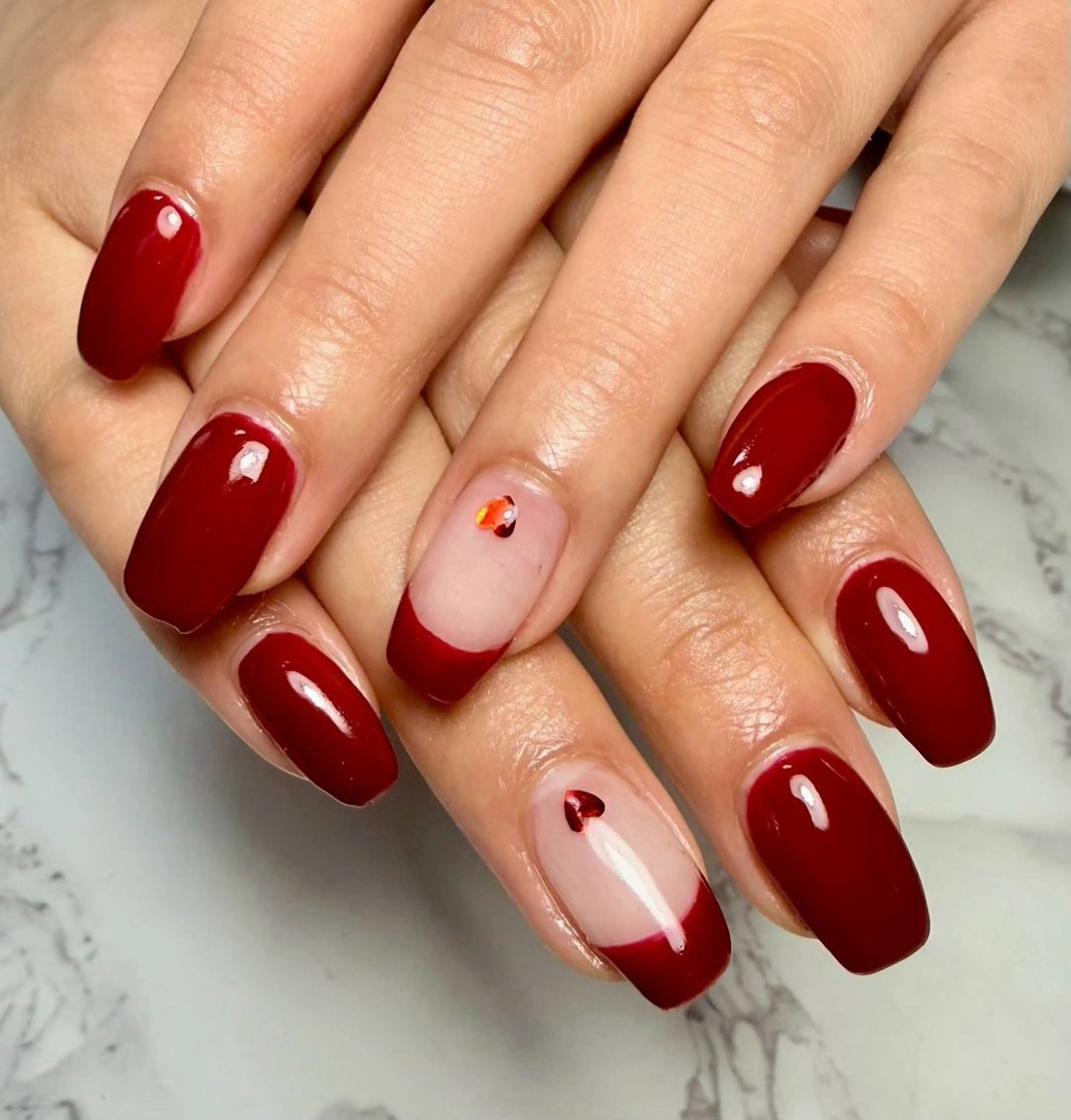 ネイル アートネイル チークネイル フラッシュネイル フラッシュマグ フレンチネイル M.N_ nailのネイルデザイン