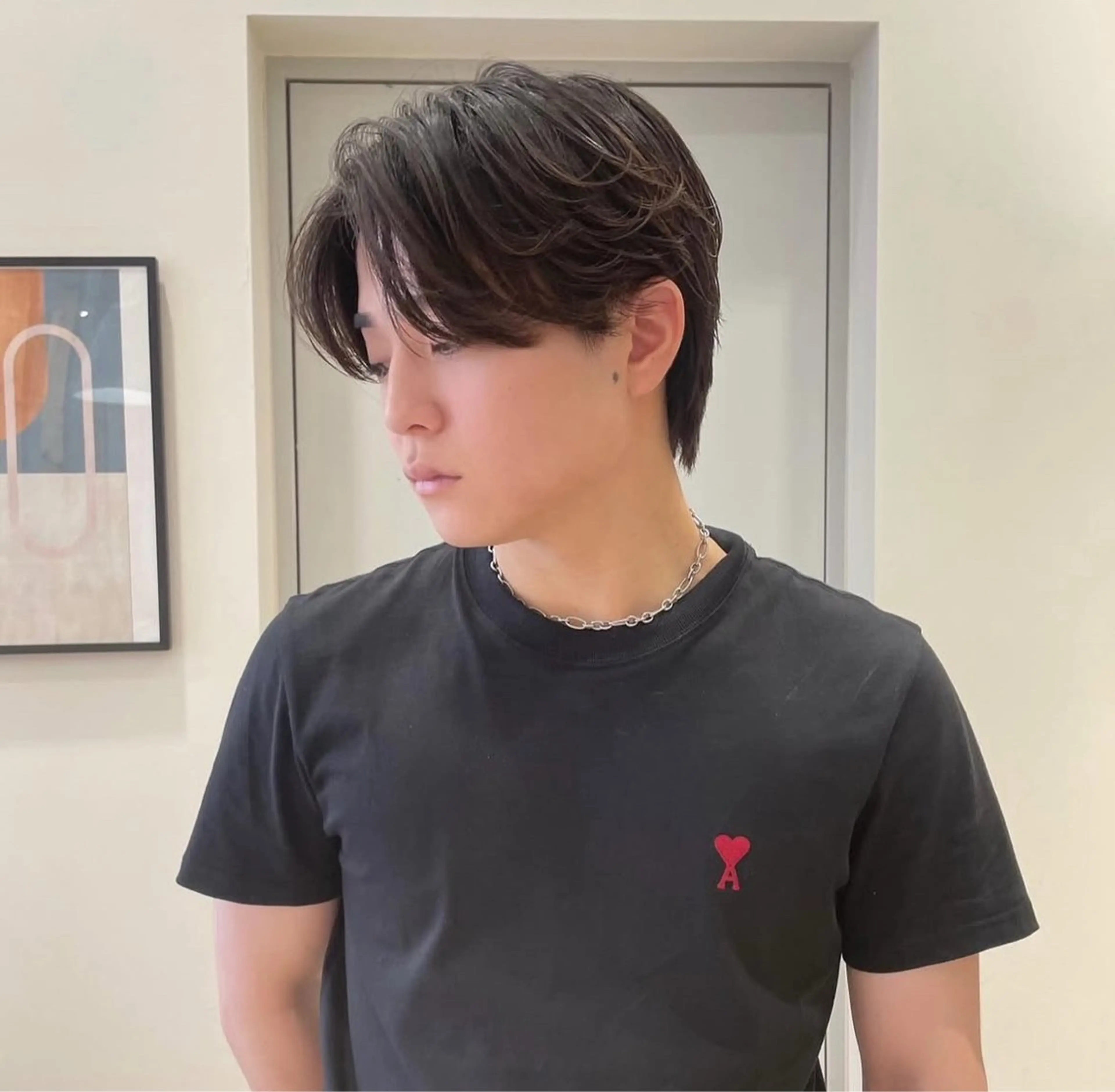 メンズ センターパート カット hana ・メンズ特化のヘアスタイル